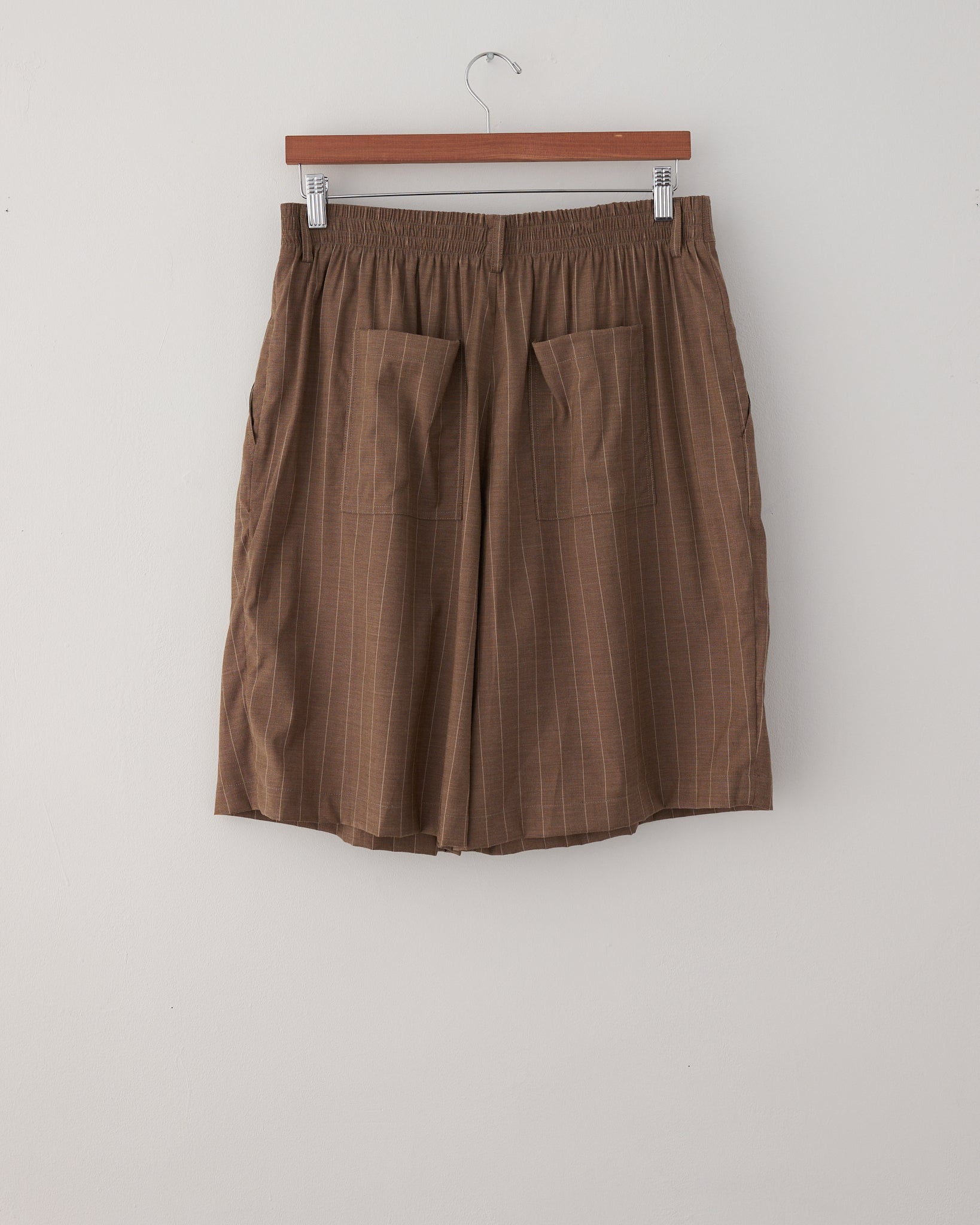Single Pleat Shorts, Wool/Lycra