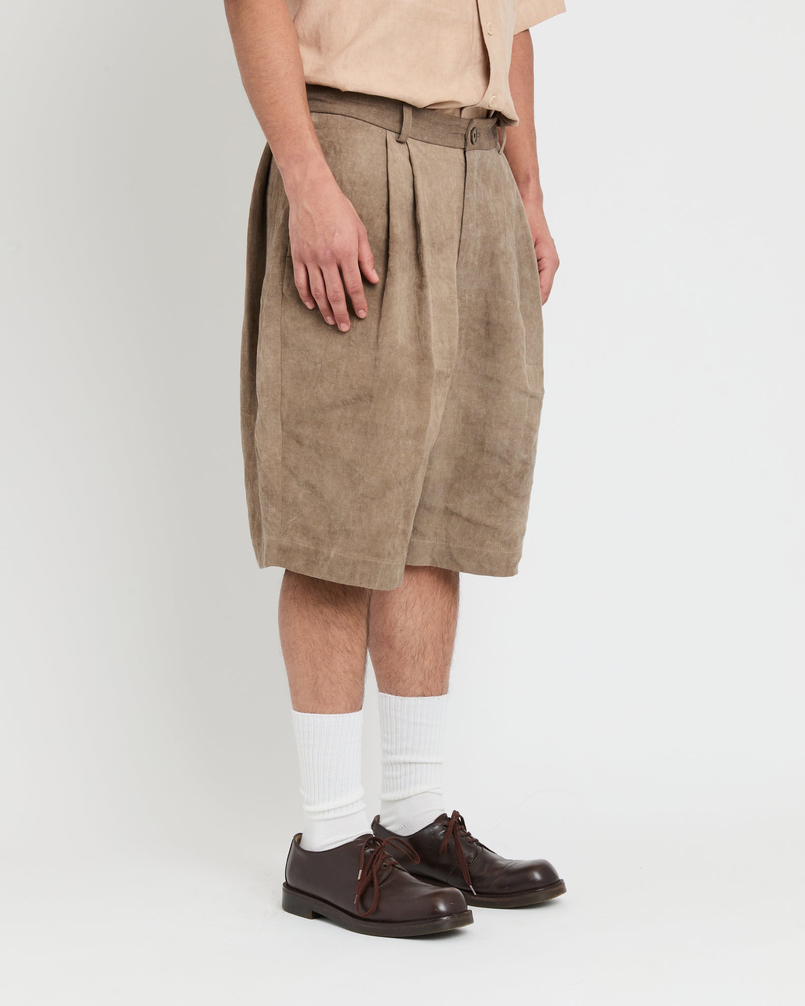 Dress Shorts, Hard Wash Brown