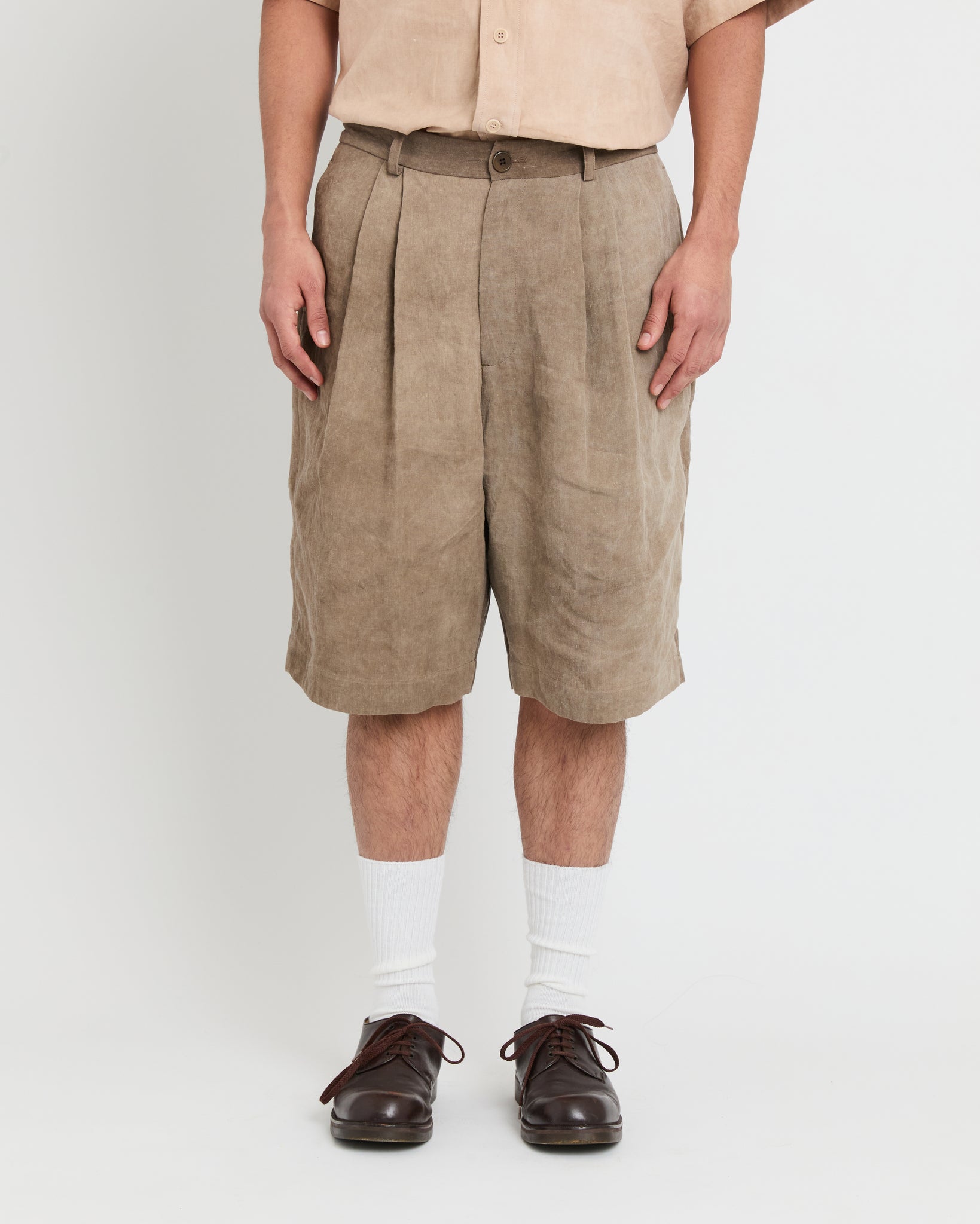 Dress Shorts, Hard Wash Brown