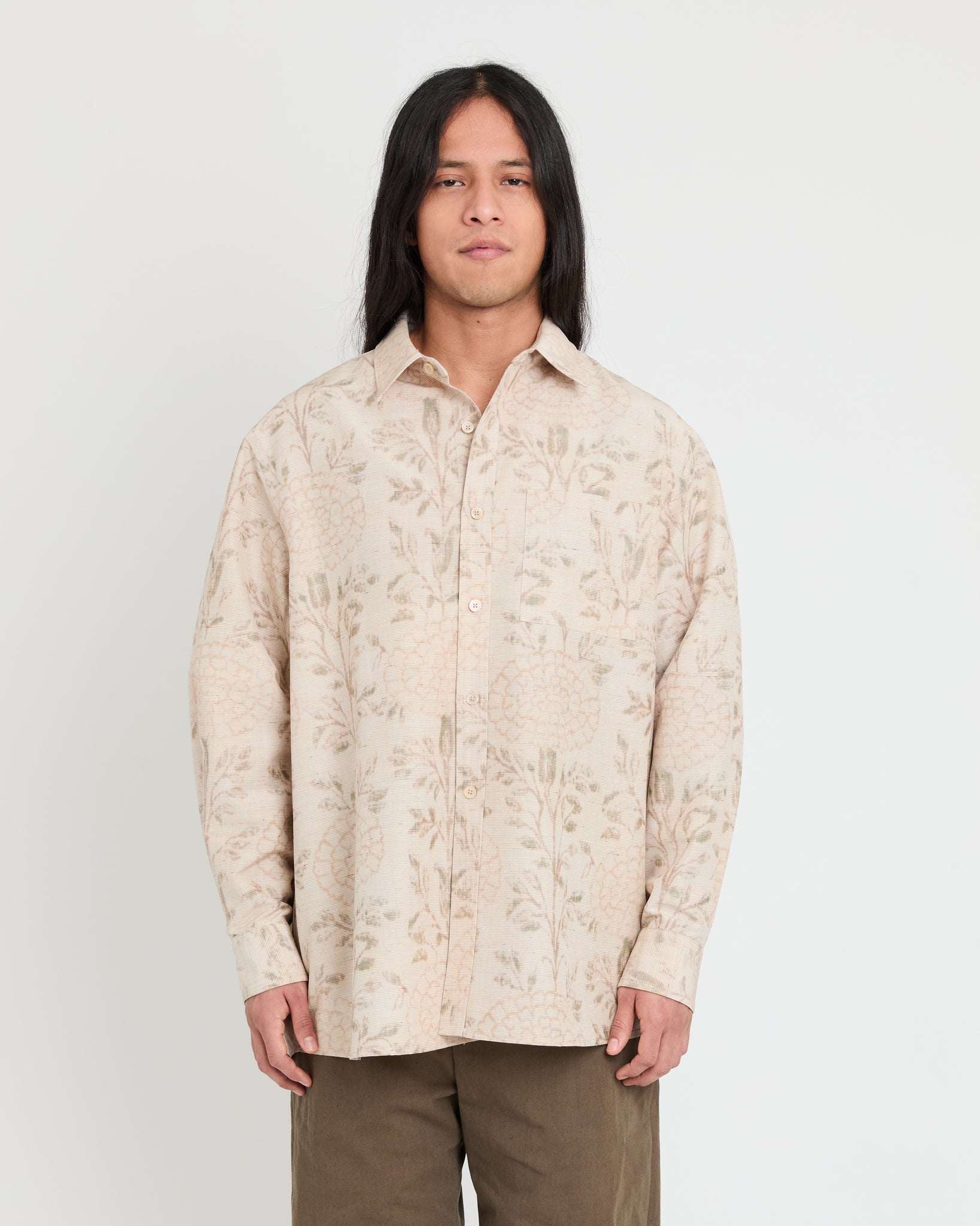 TK Shirt, Beige Floral Pattern