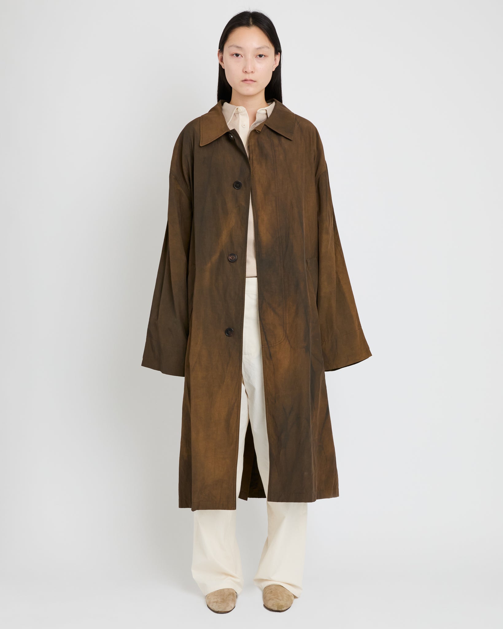 Trench Coat, Wash Dark Brown