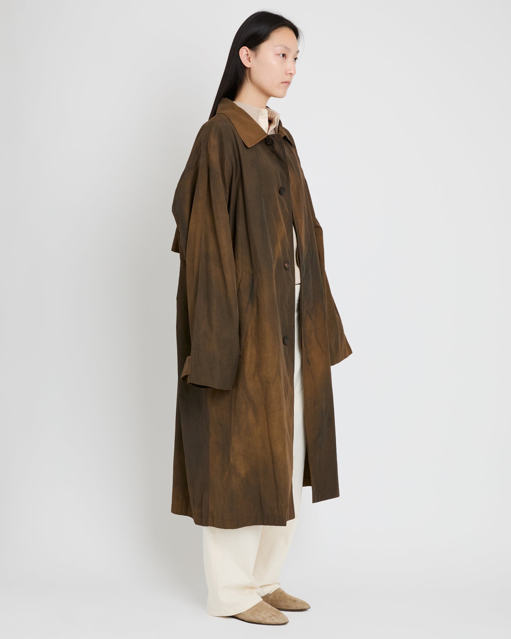 Trench Coat, Wash Dark Brown