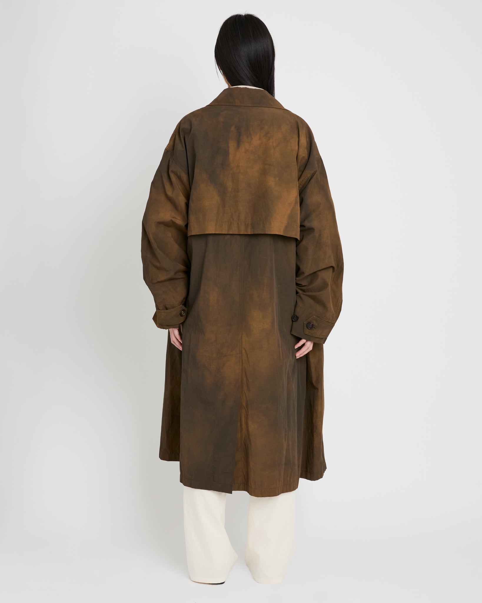 Trench Coat, Wash Dark Brown