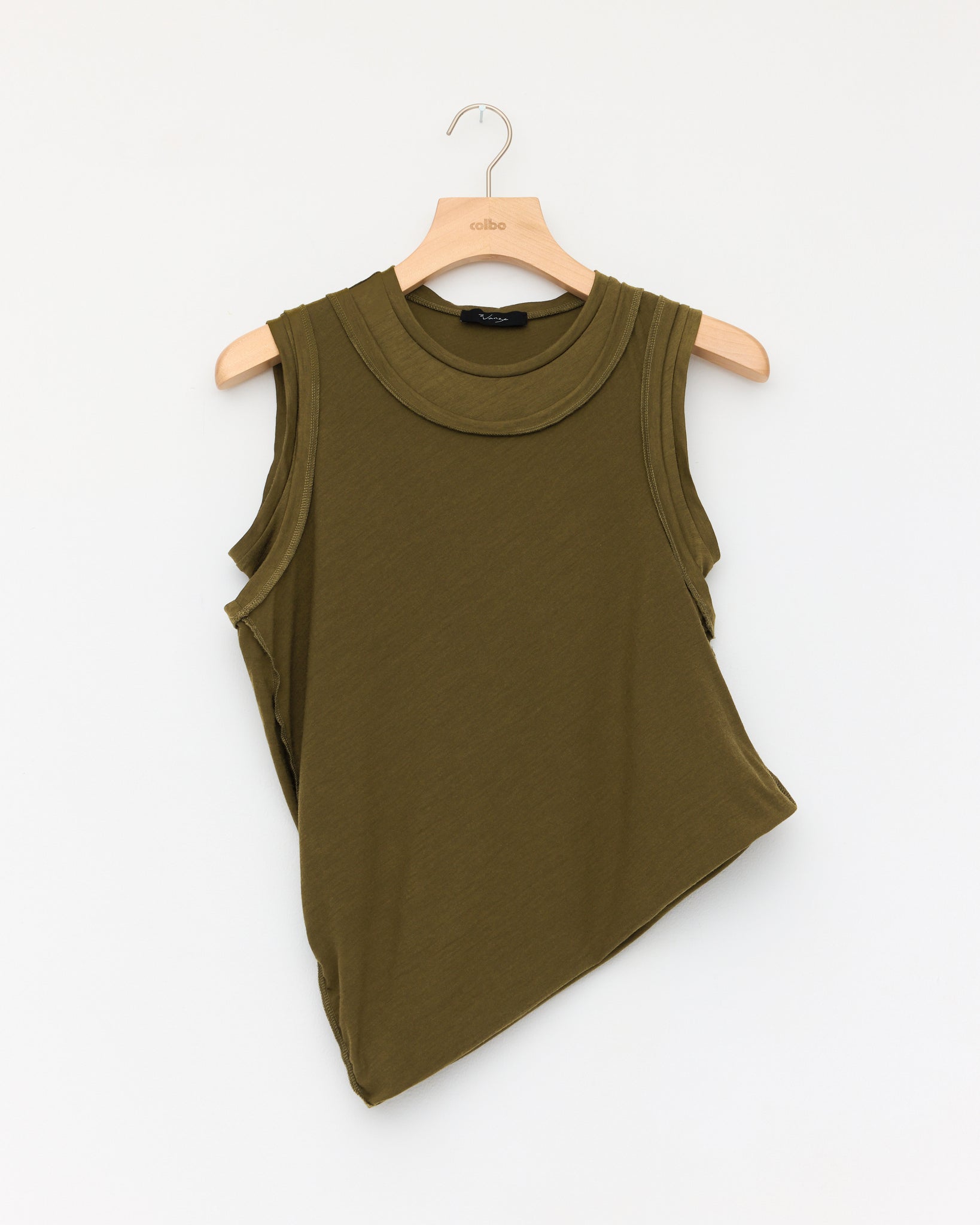 Double Layered Tank, Olive