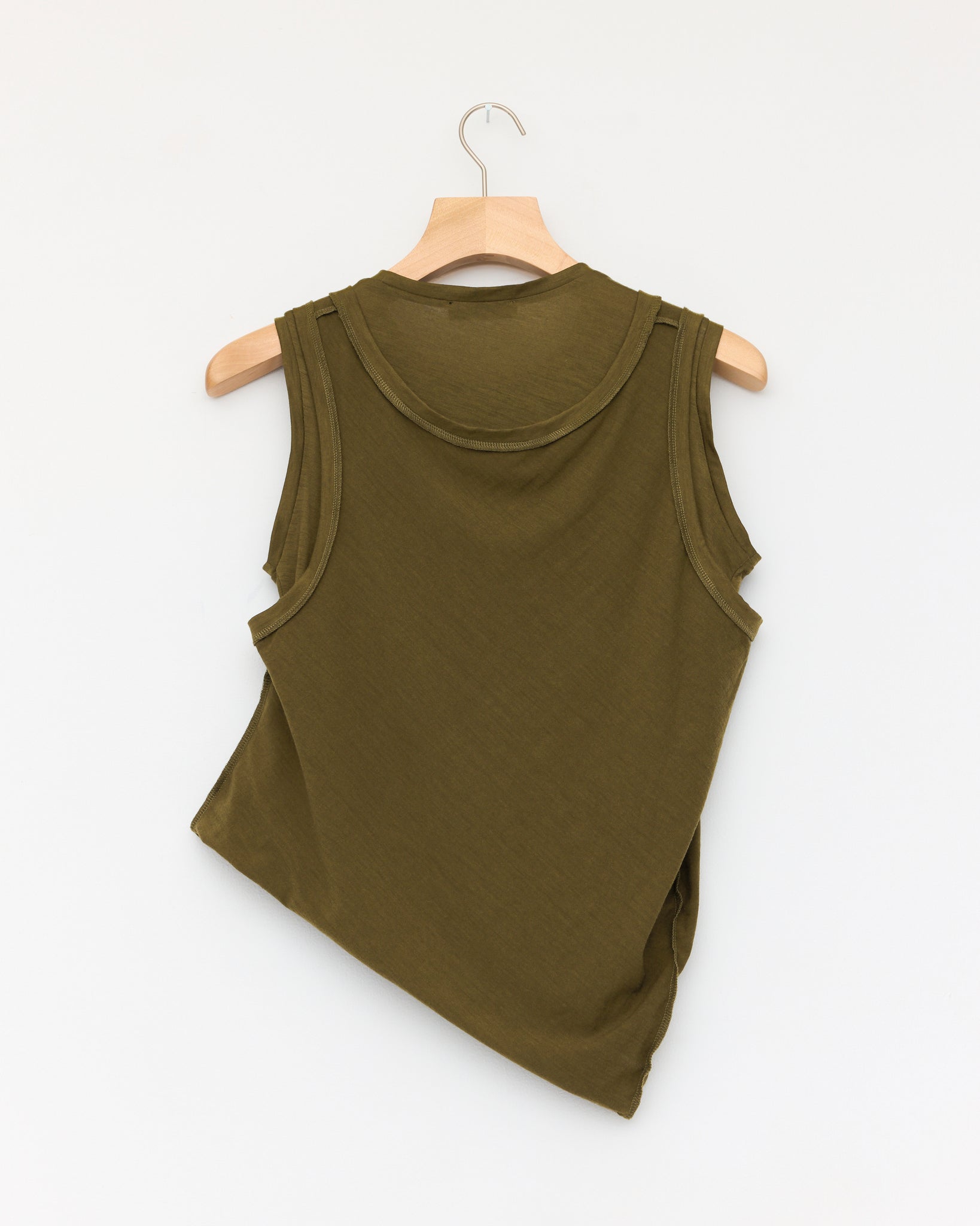 Double Layered Tank, Olive