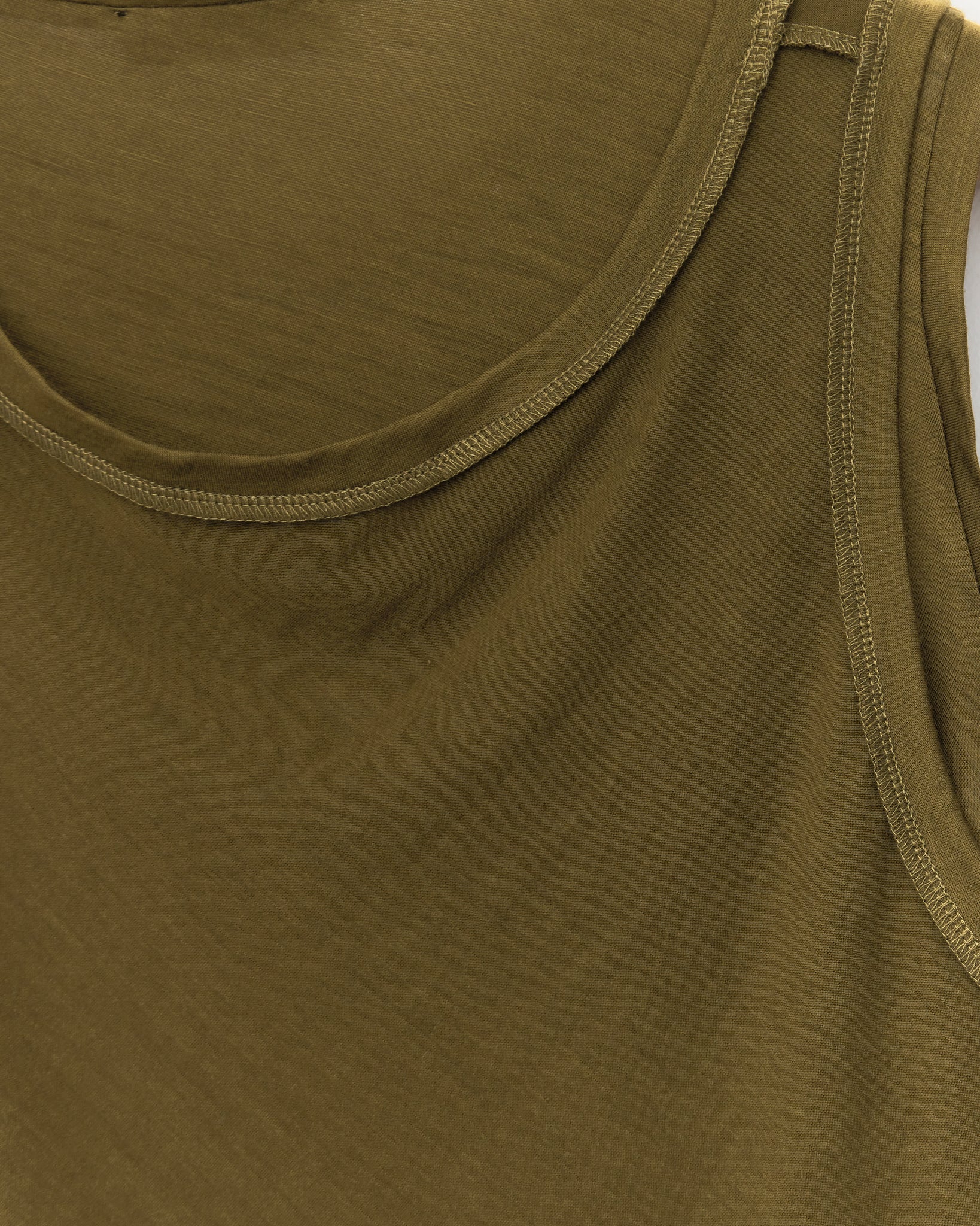 Double Layered Tank, Olive