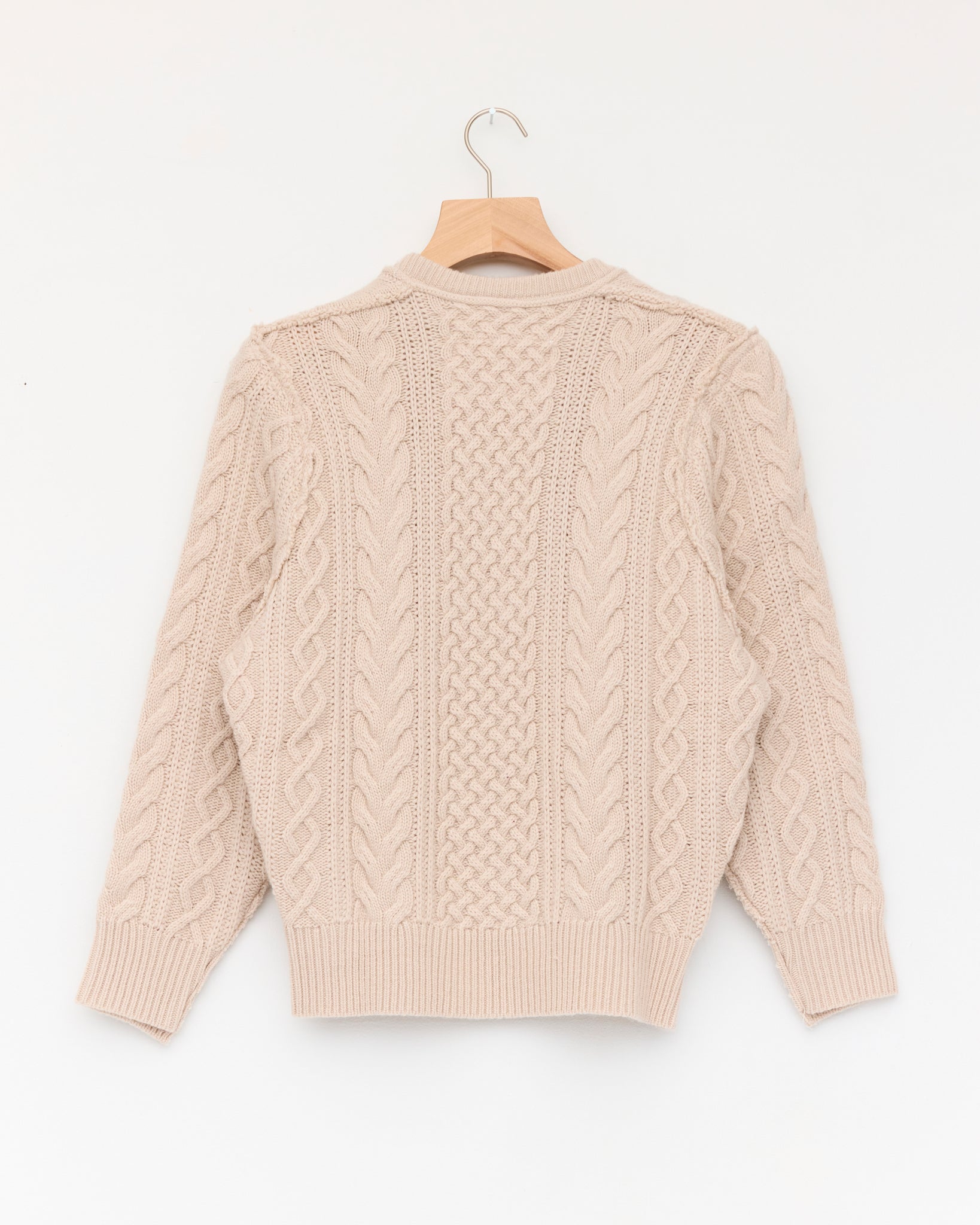 Frankenstein Cable Knit, Natural Off-White