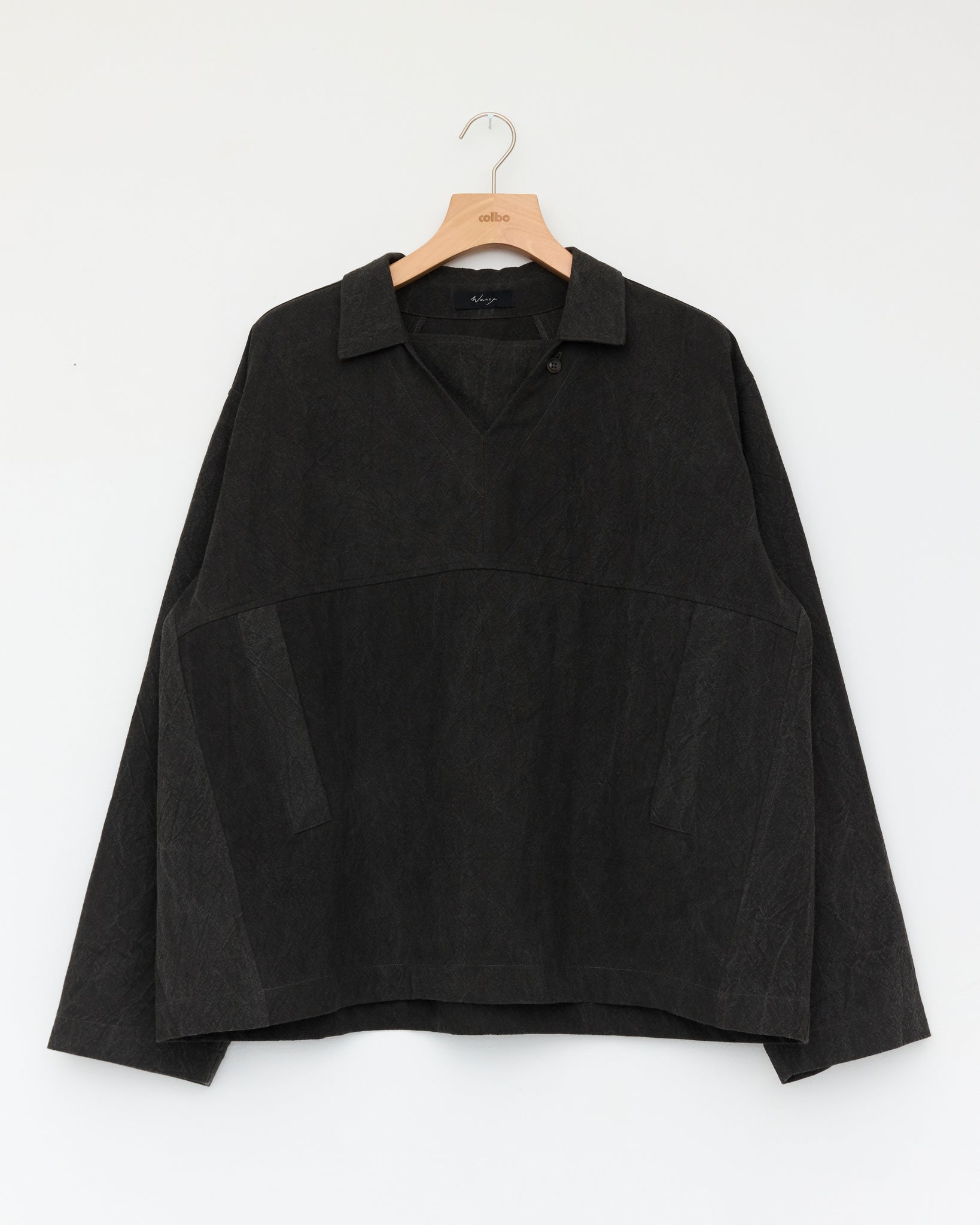 V-Neck Work Smock, Dark Charcoal