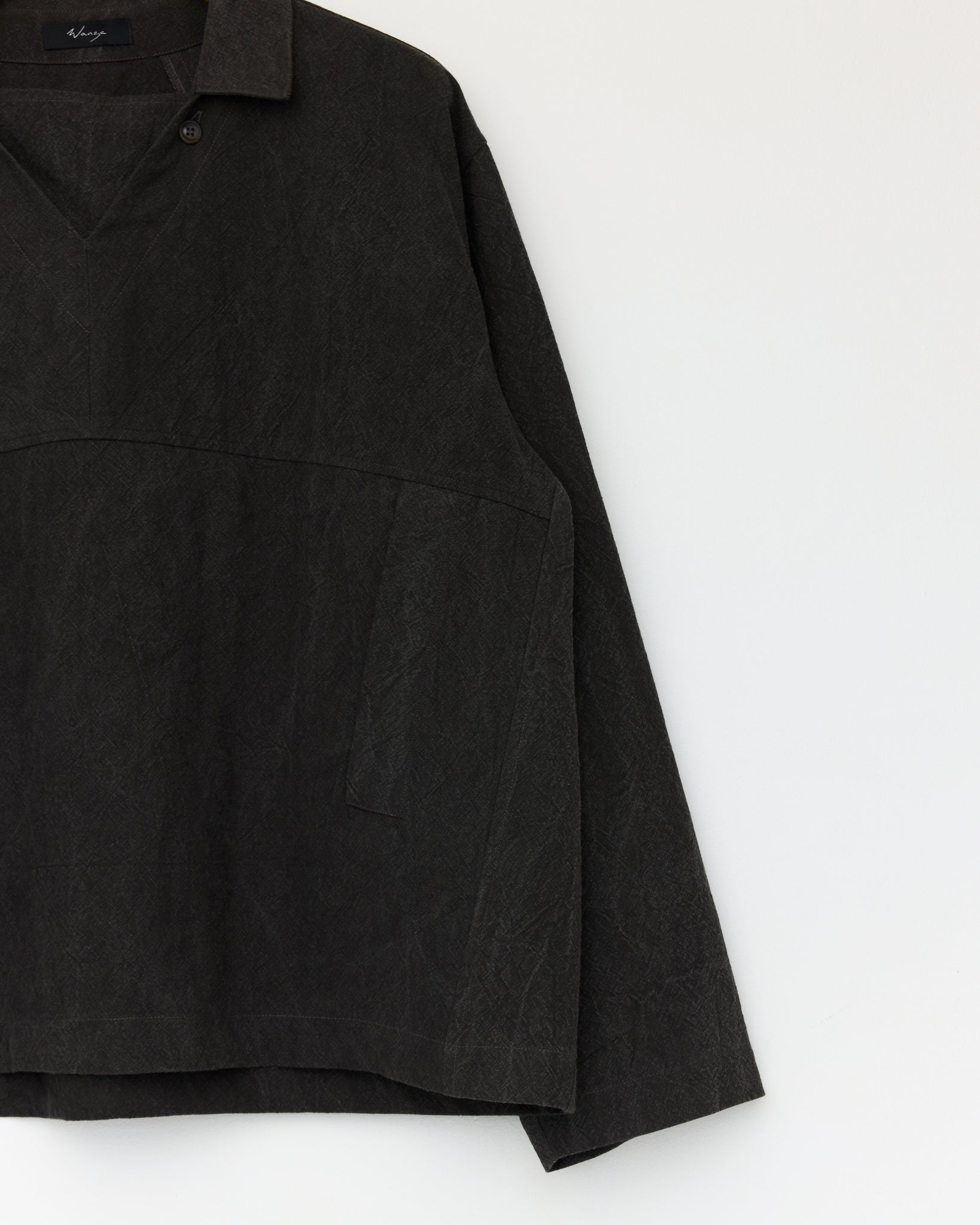 V-Neck Work Smock, Dark Charcoal