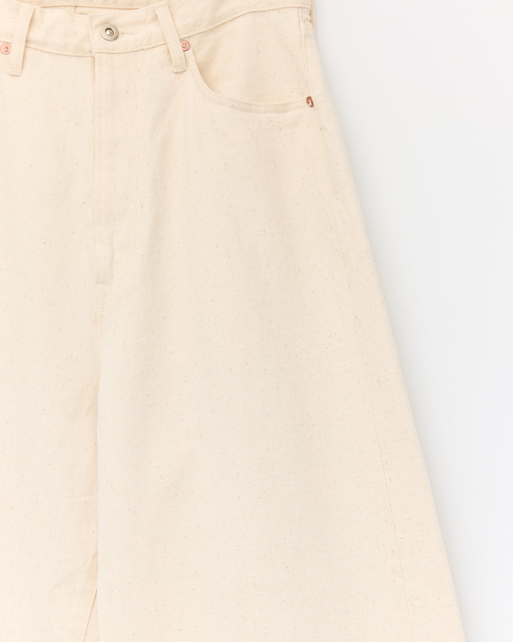 5Pocket Baggy Pants, Ecru