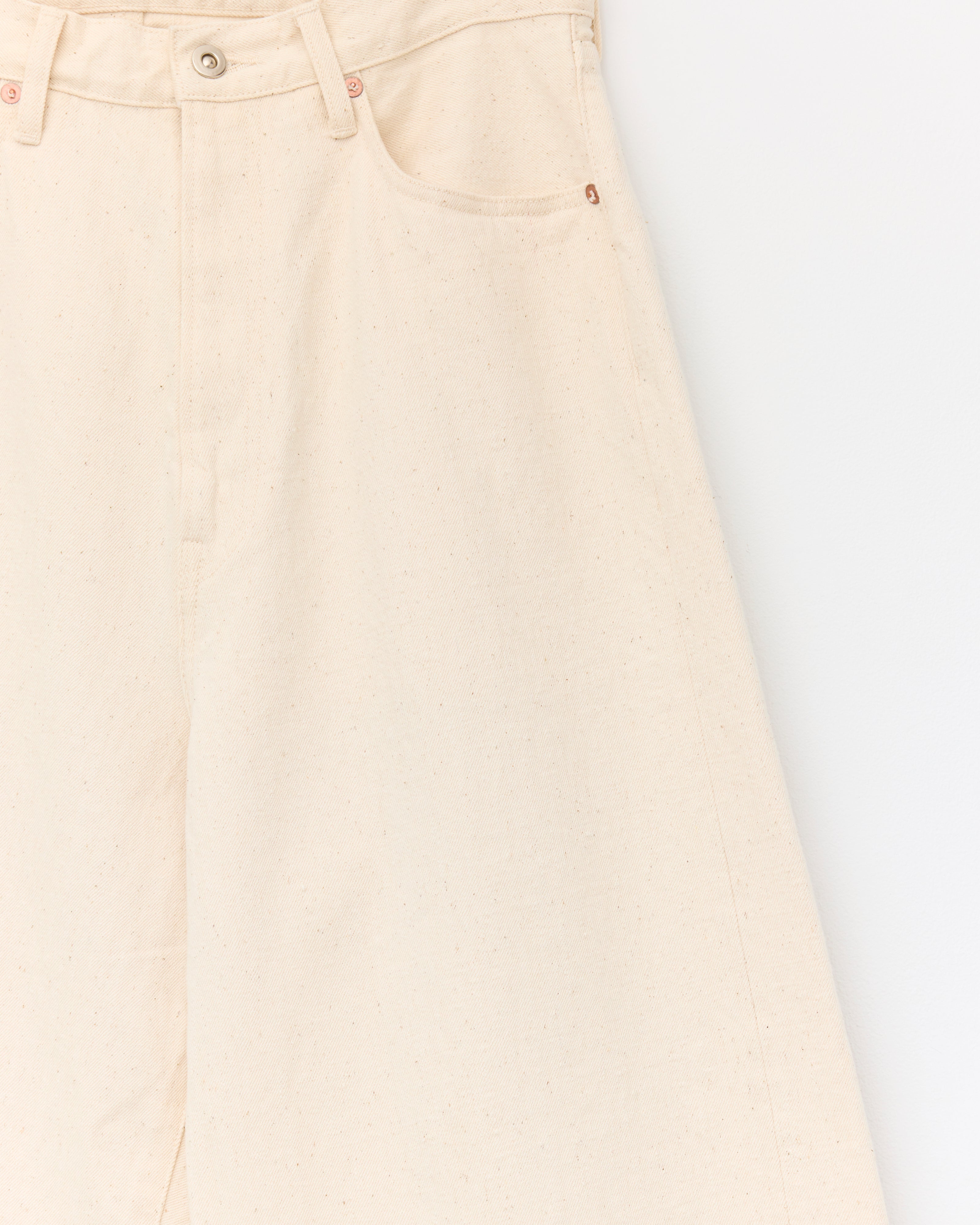 5Pocket Baggy Pants, Ecru – Colbo