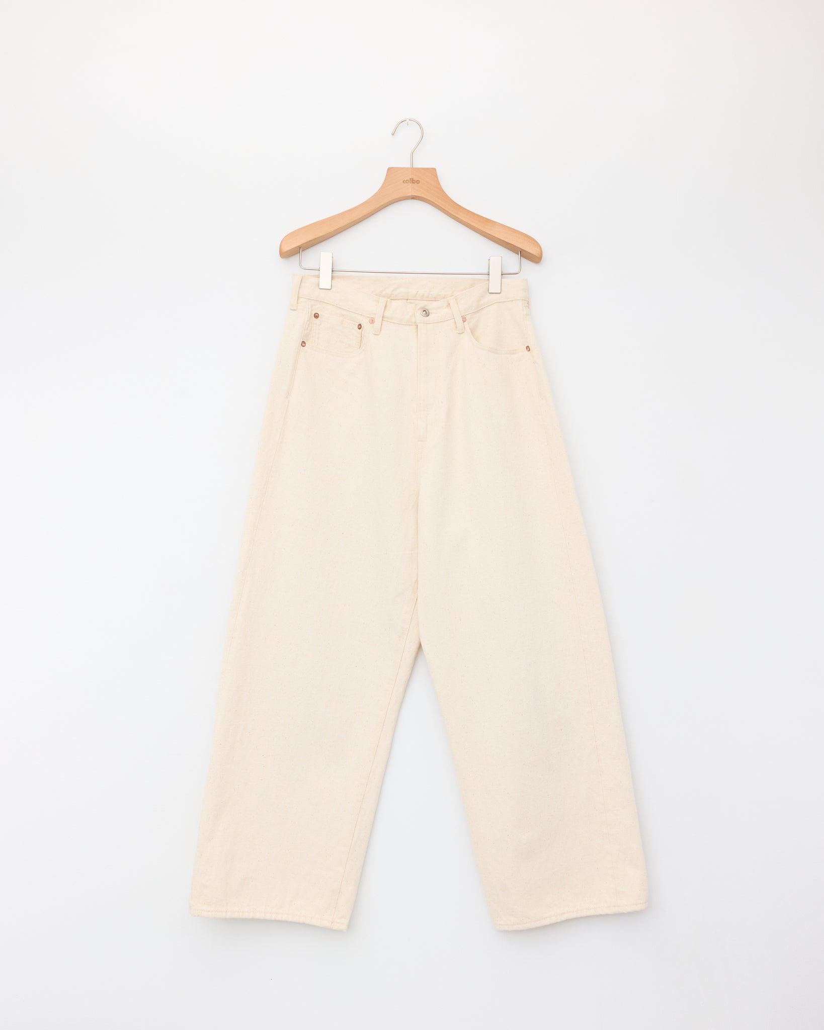 5Pocket Baggy Pants, Ecru
