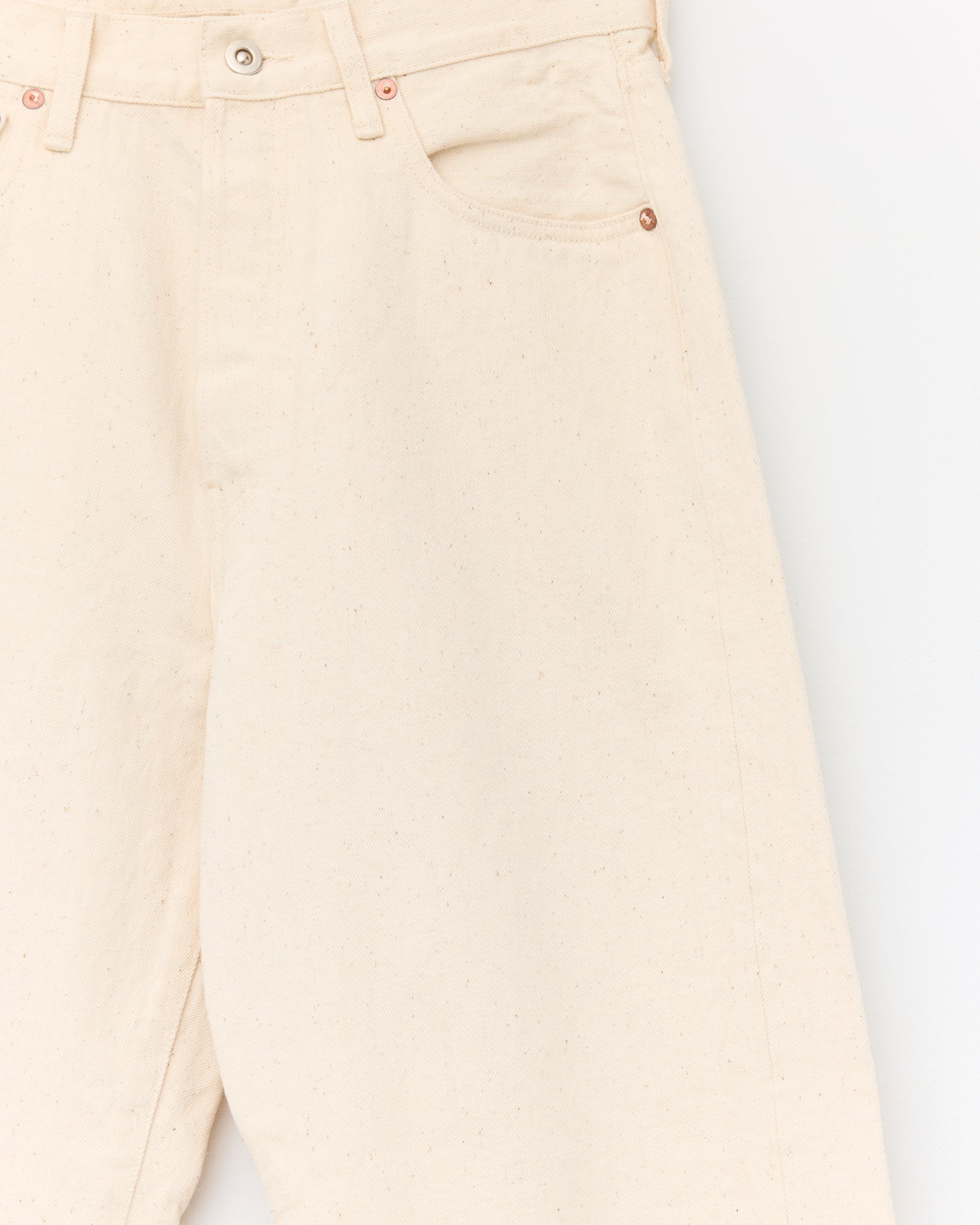 5Pocket Straight Pants, Ecru
