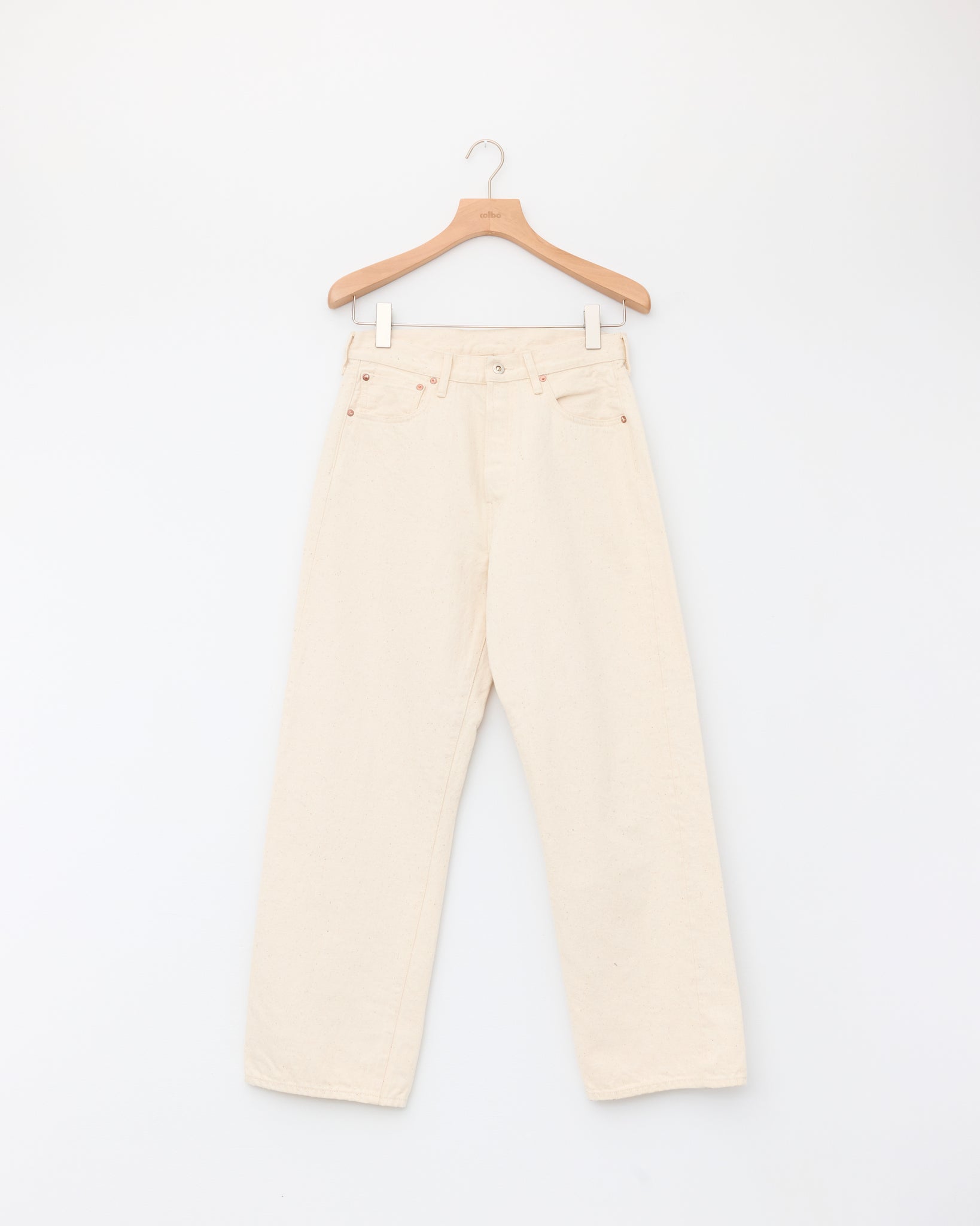5Pocket Straight Pants, Ecru