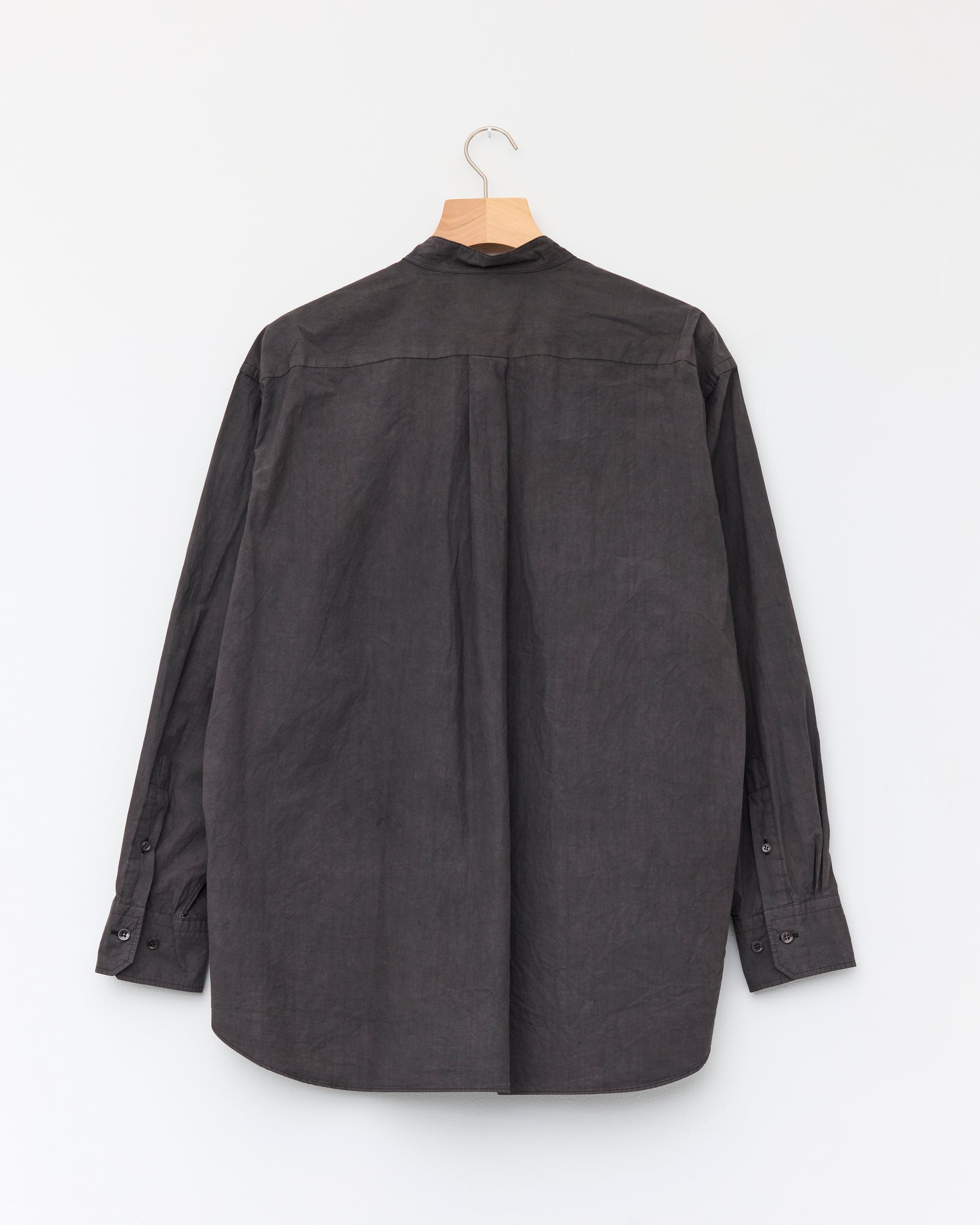 Band Collar Shirt, Sumi Ink
