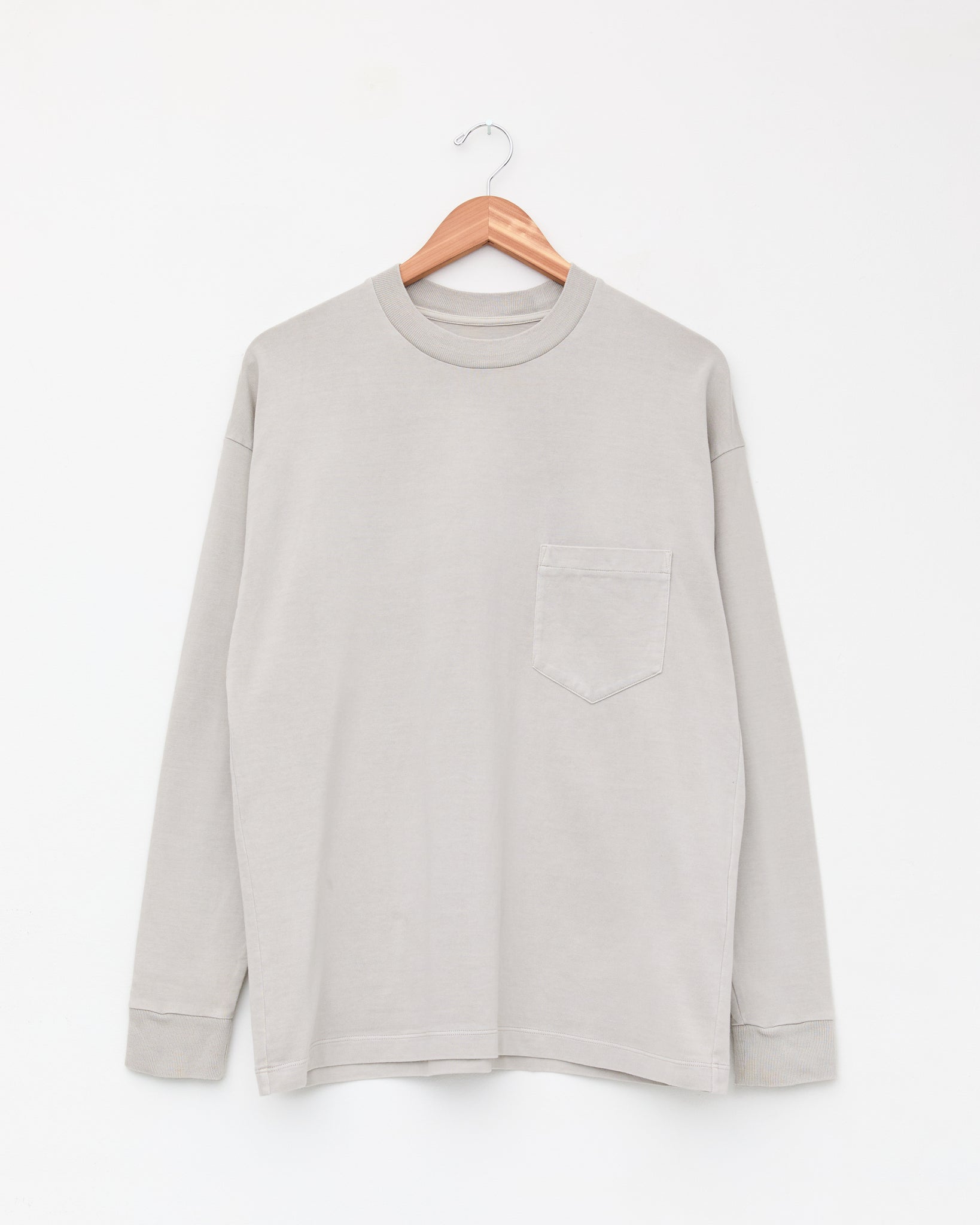 Big L/S Pocket T-Shirt, Black Rice