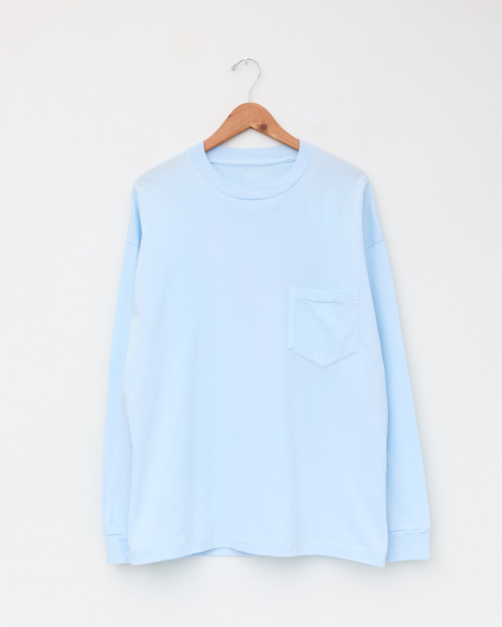Big L/S Pocket T-Shirt, Indigo