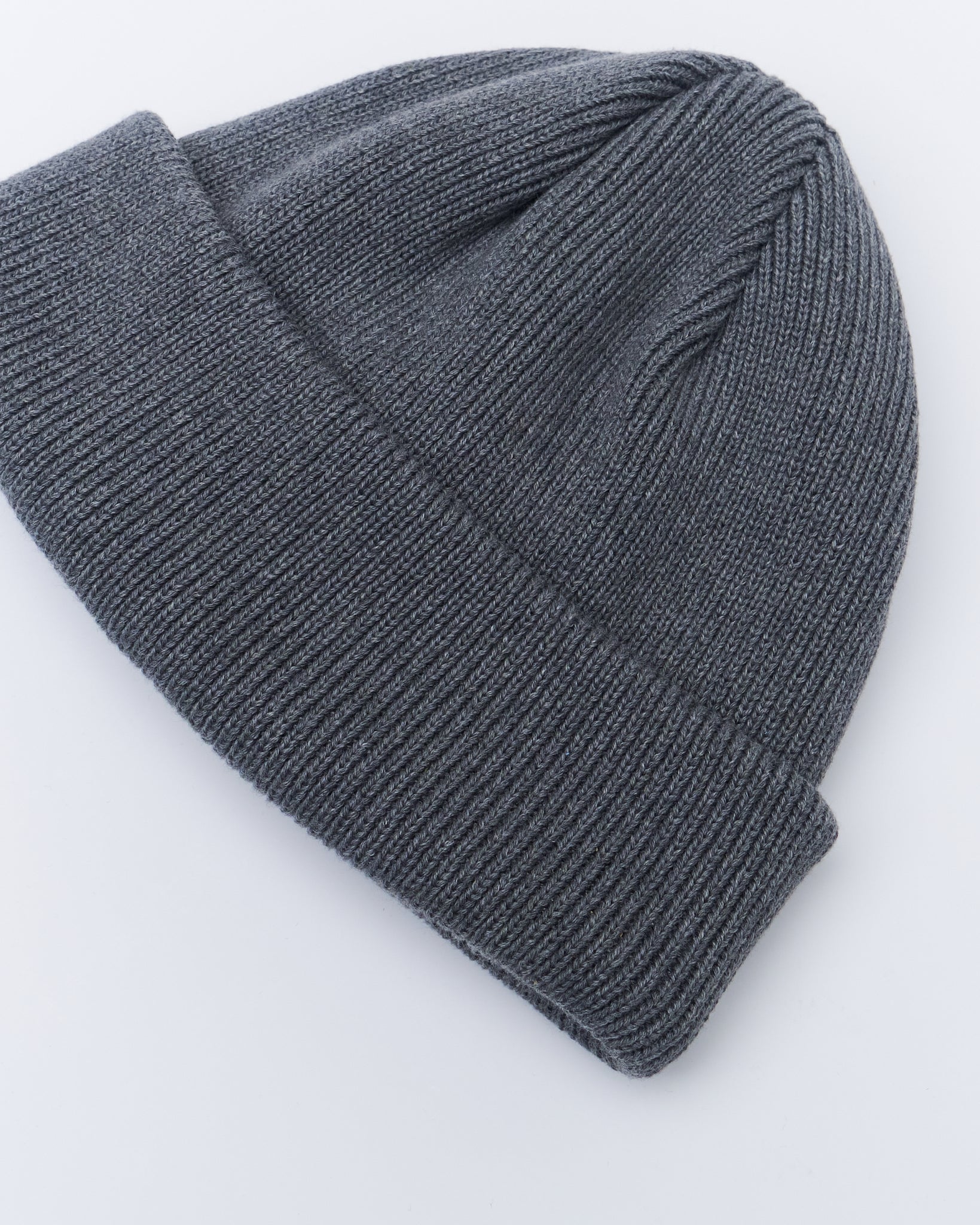 Cotton Knit Big Watch Cap, Heather Gray
