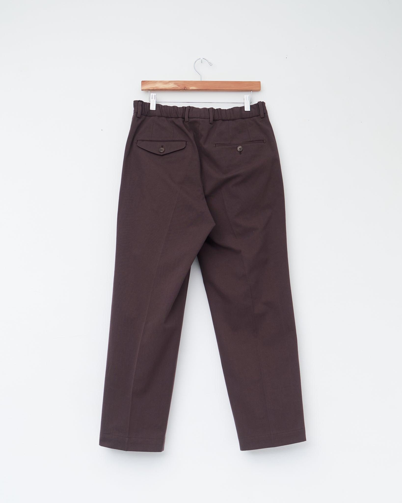 Double Pleated Trousers, Brown