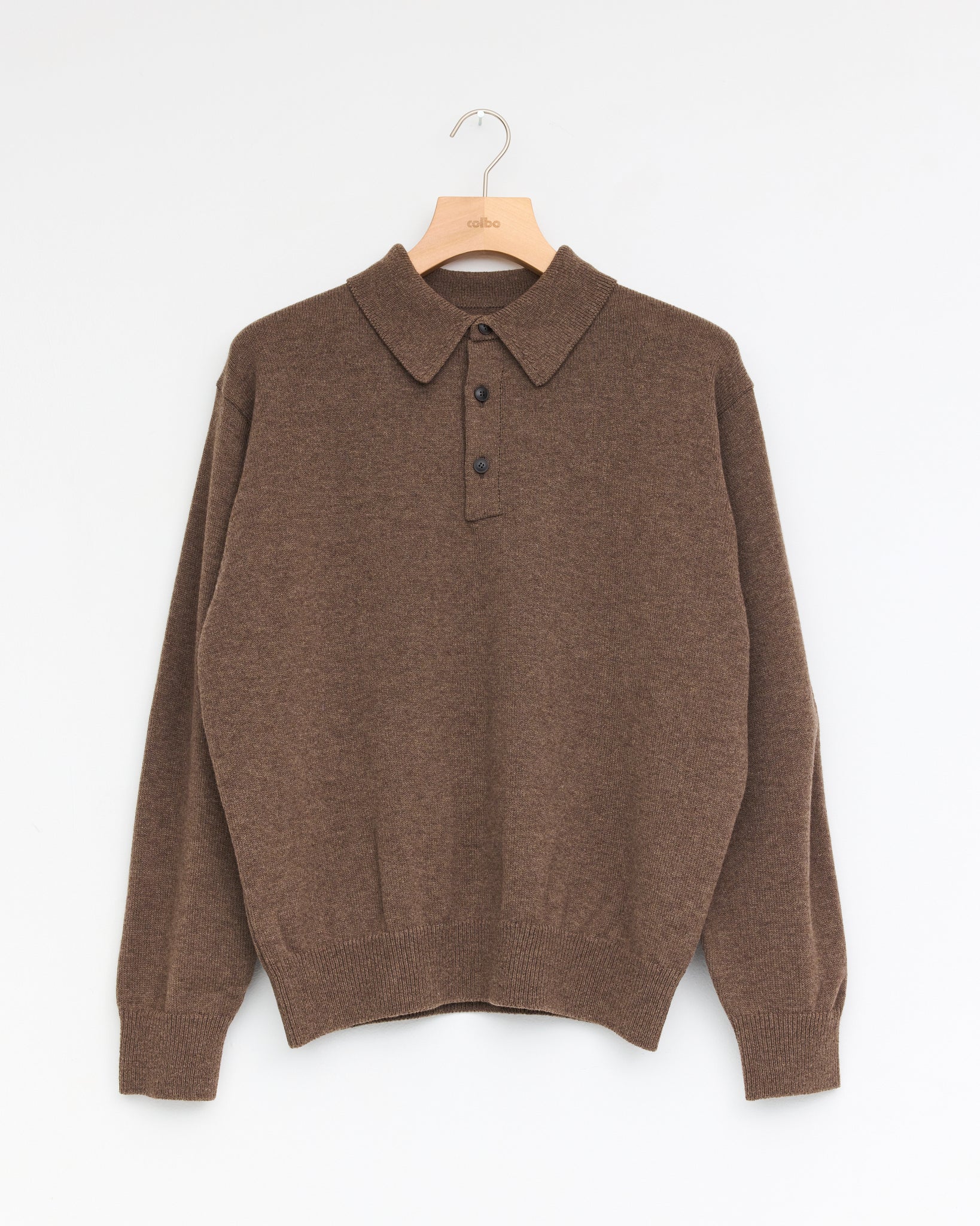 Knit Polo, Brown