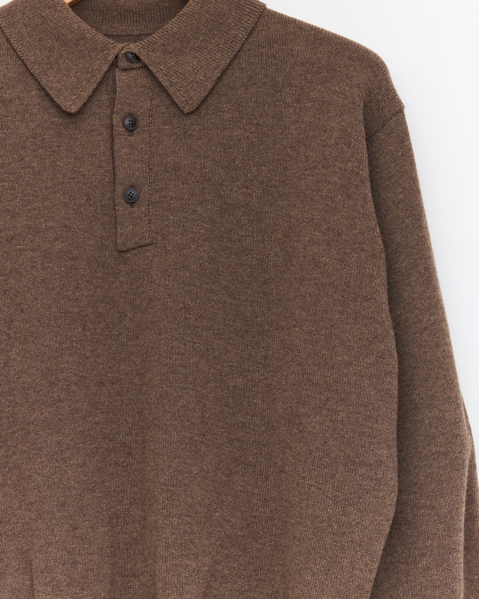Knit Polo, Brown