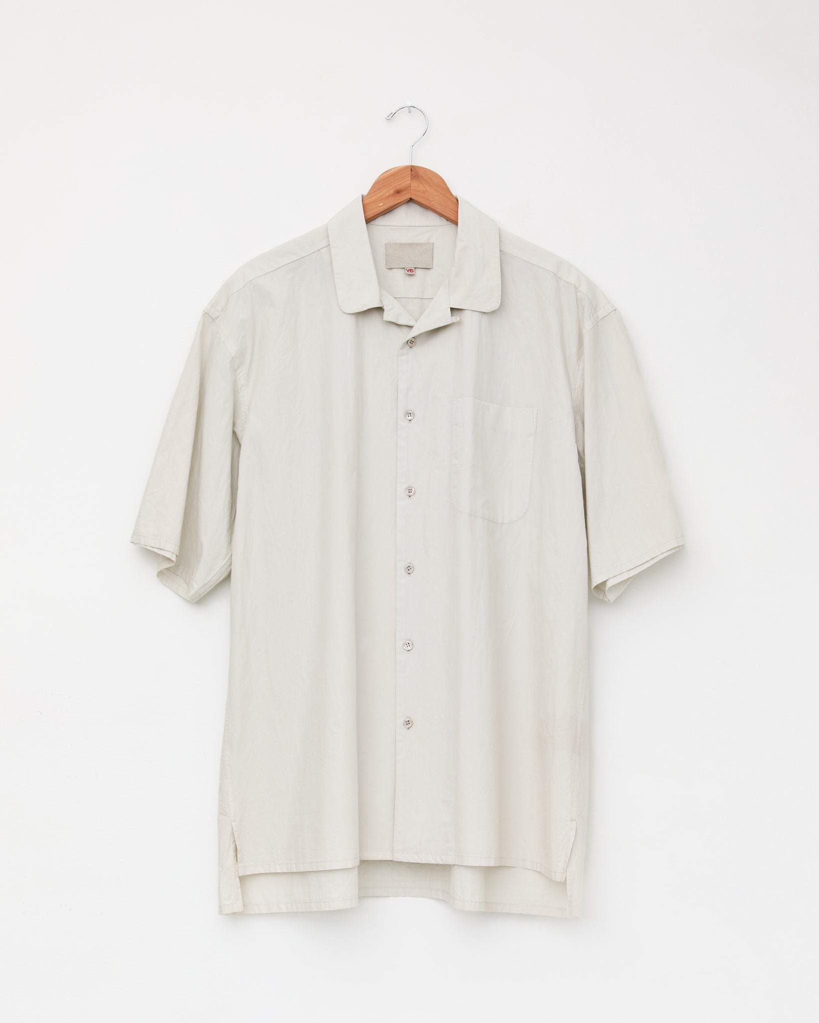 Open Collar Shirt, Black Rice