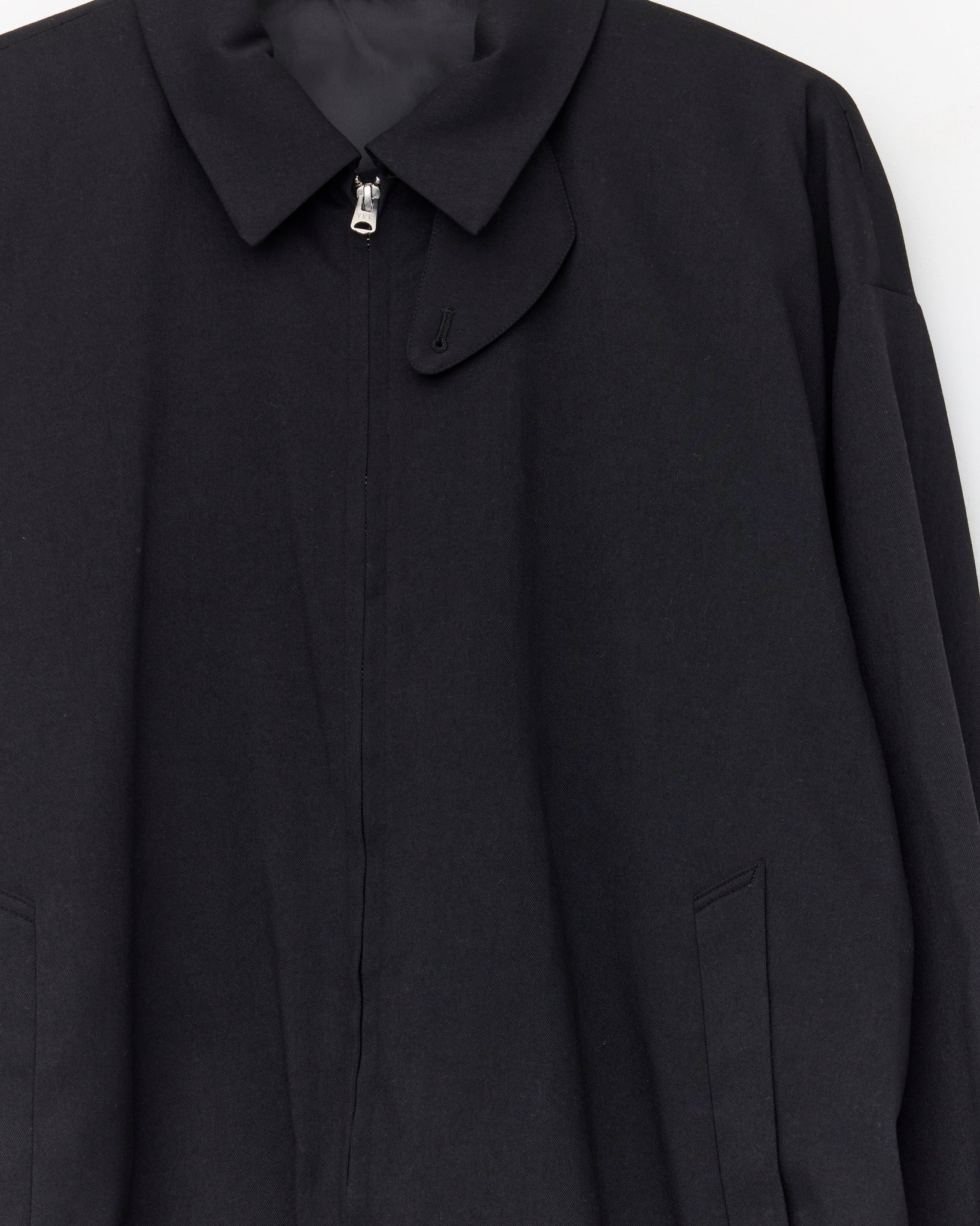Oversized Zip Blouson, Black