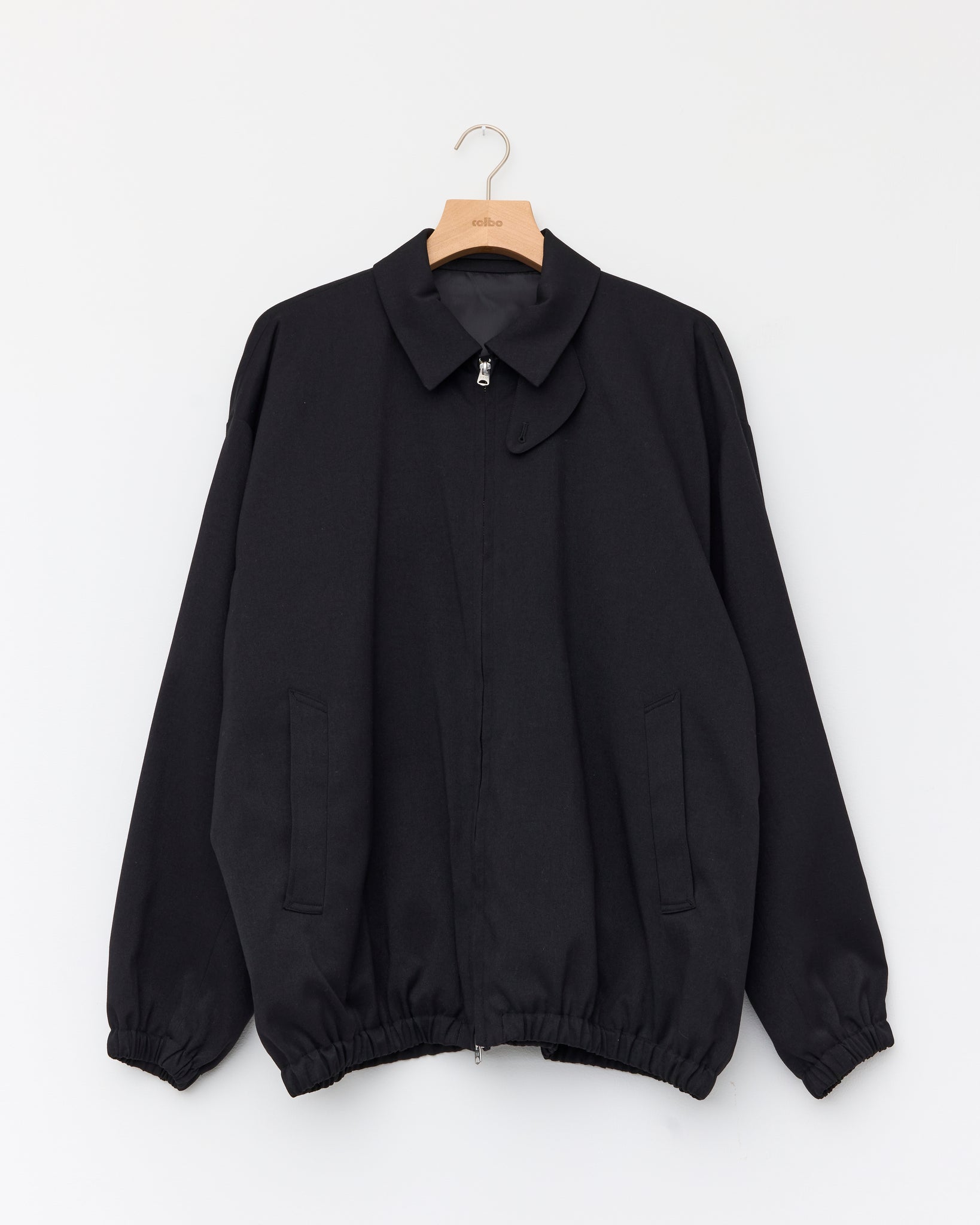 Oversized Zip Blouson, Black