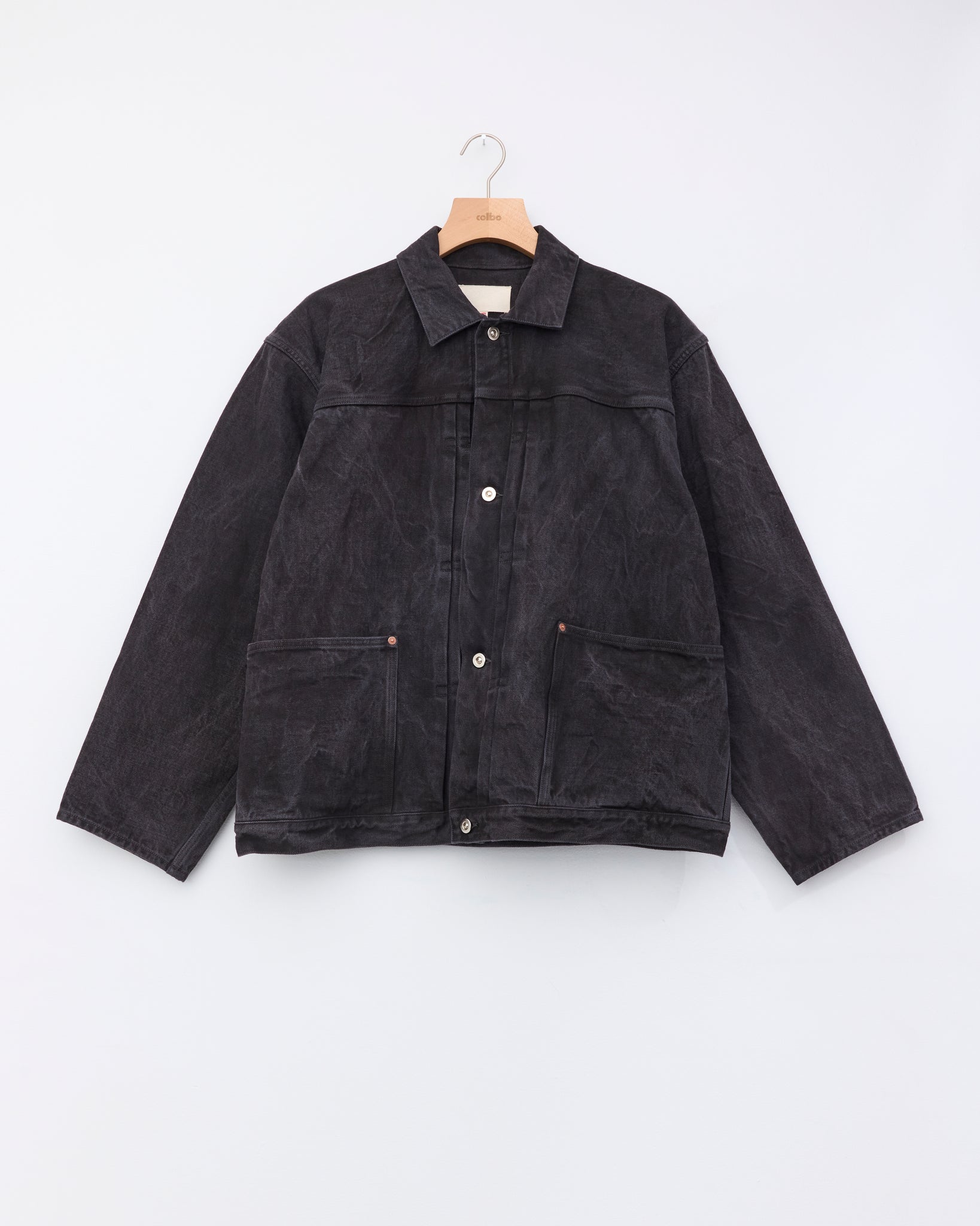 Pleats Blouse, Sumi Ink