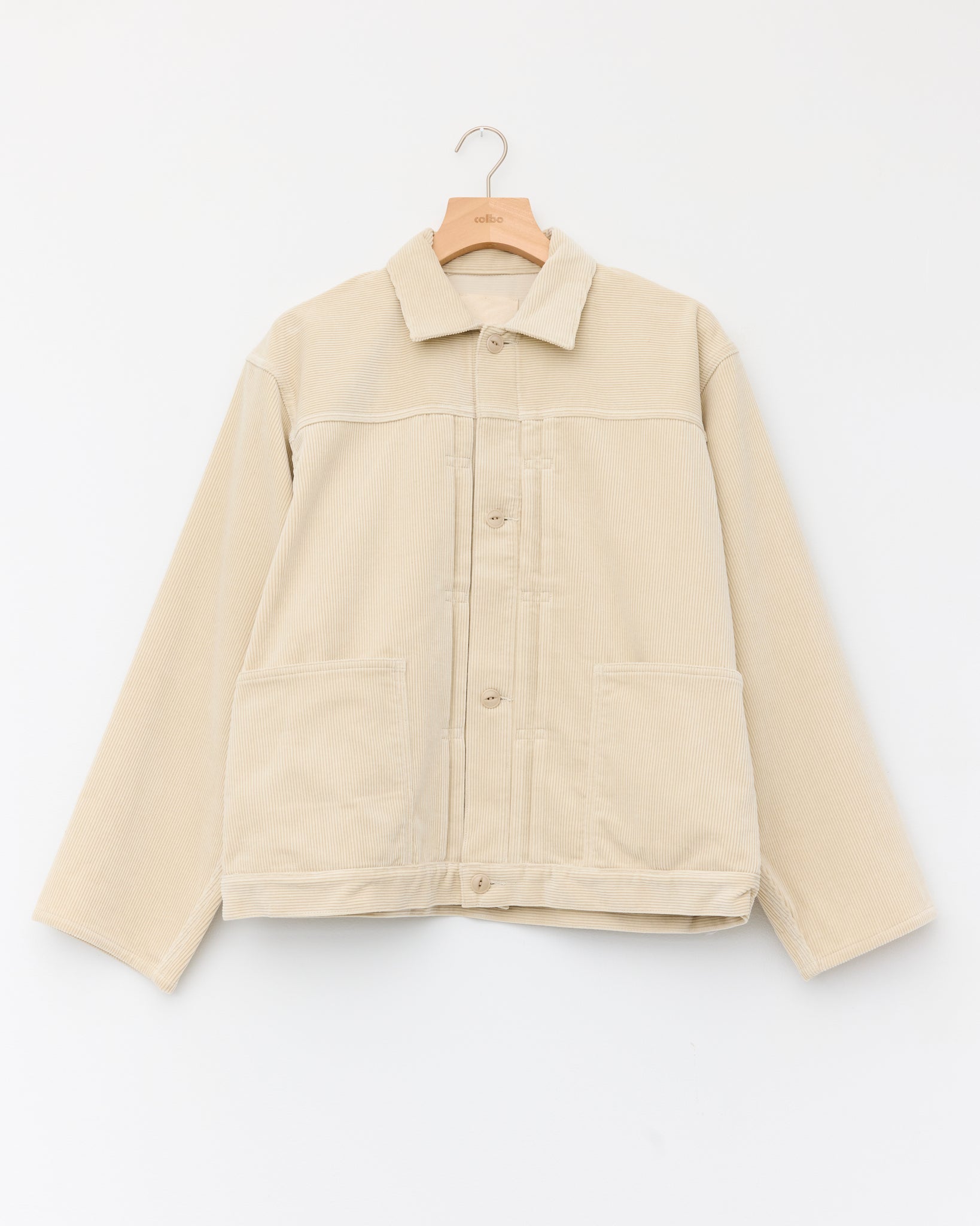 Pleats Jacket, Ecru