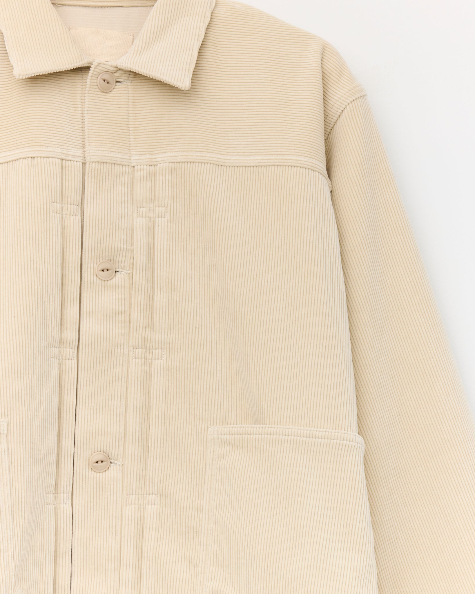 Pleats Jacket, Ecru