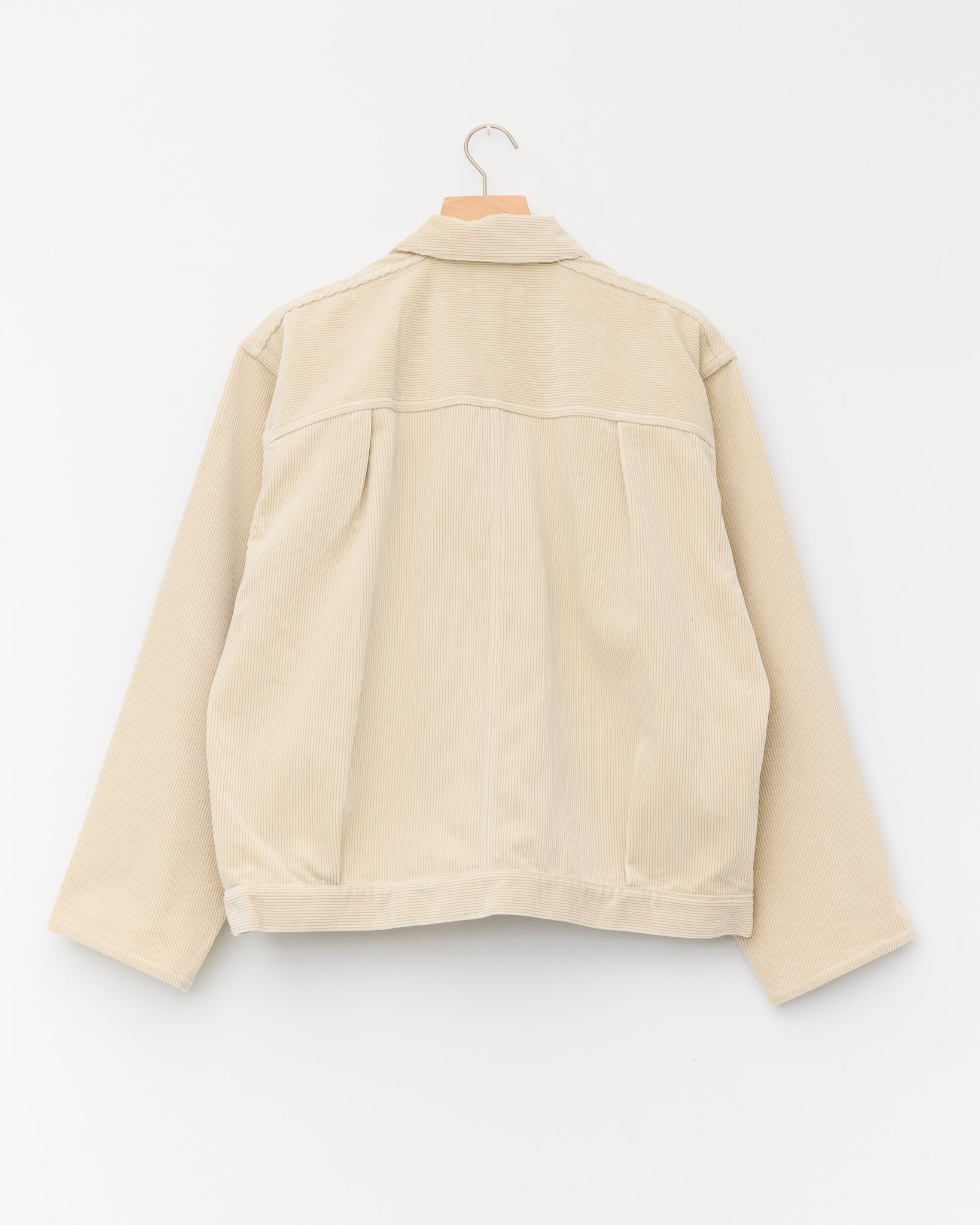 Pleats Jacket, Ecru