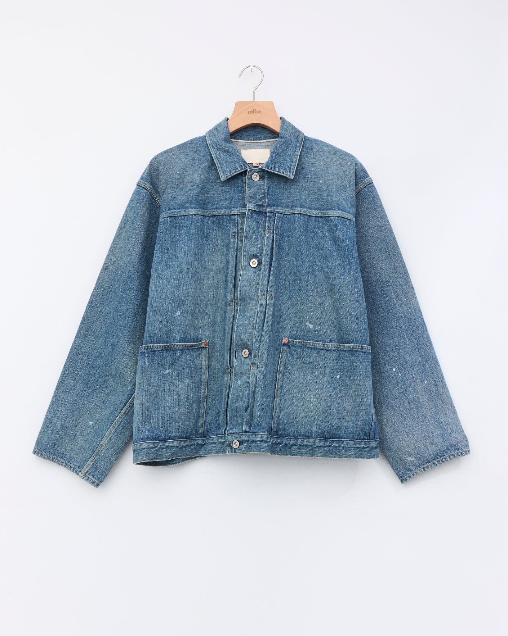 Pleats Jacket, Fade Indigo