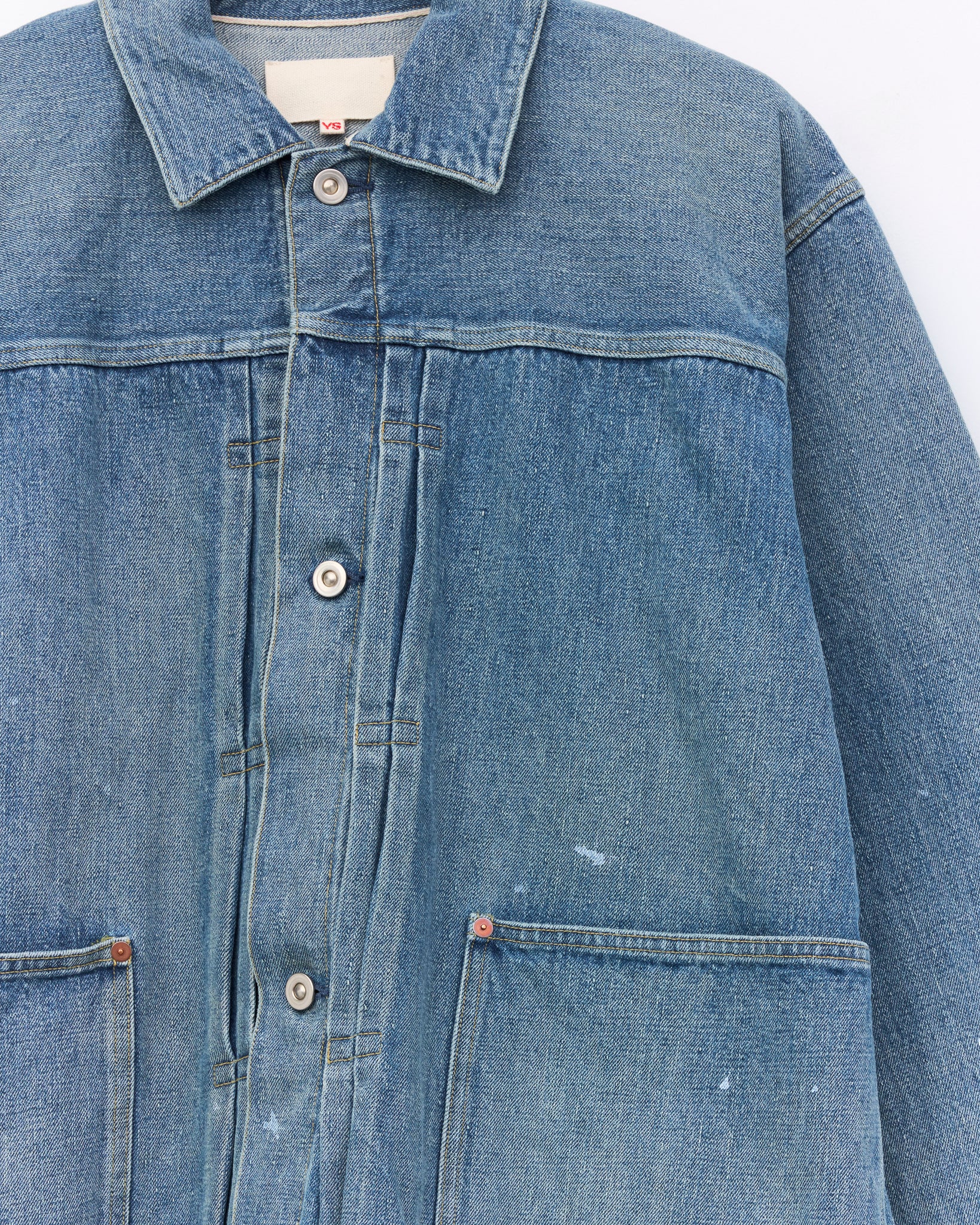 Pleats Jacket, Fade Indigo