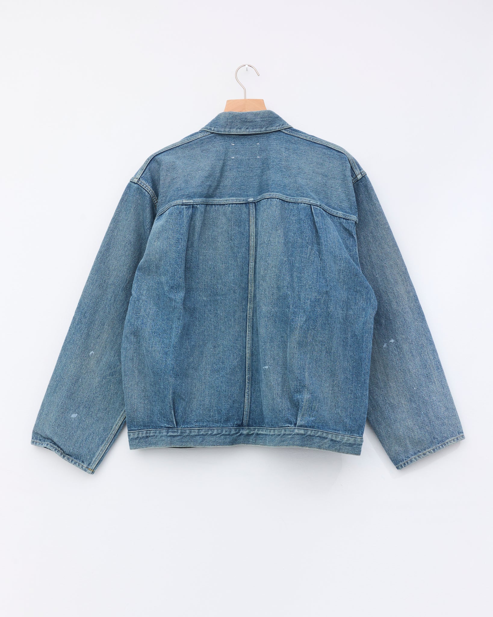 Pleats Jacket, Fade Indigo