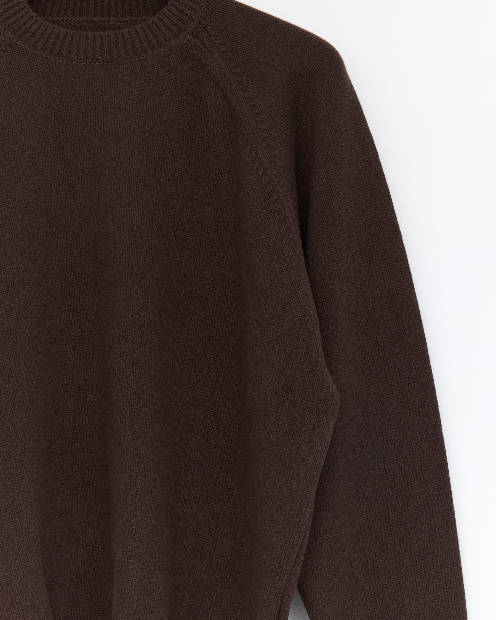 Raglan Crew Neck Knit, Brown