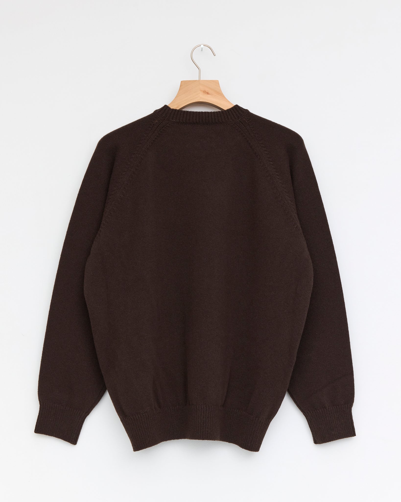 Raglan Crew Neck Knit, Brown