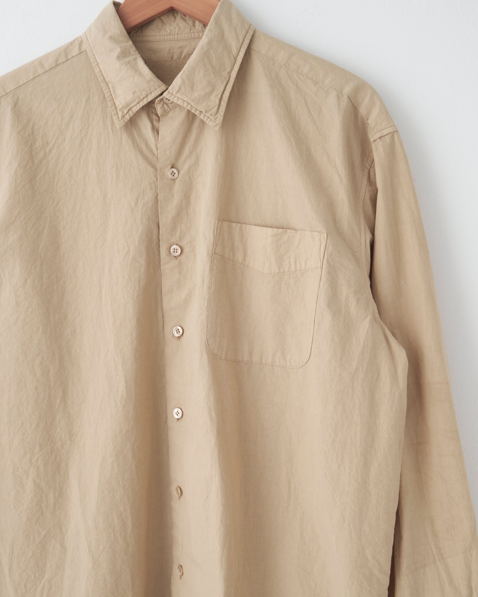 Regular Collar Shirt, Beige