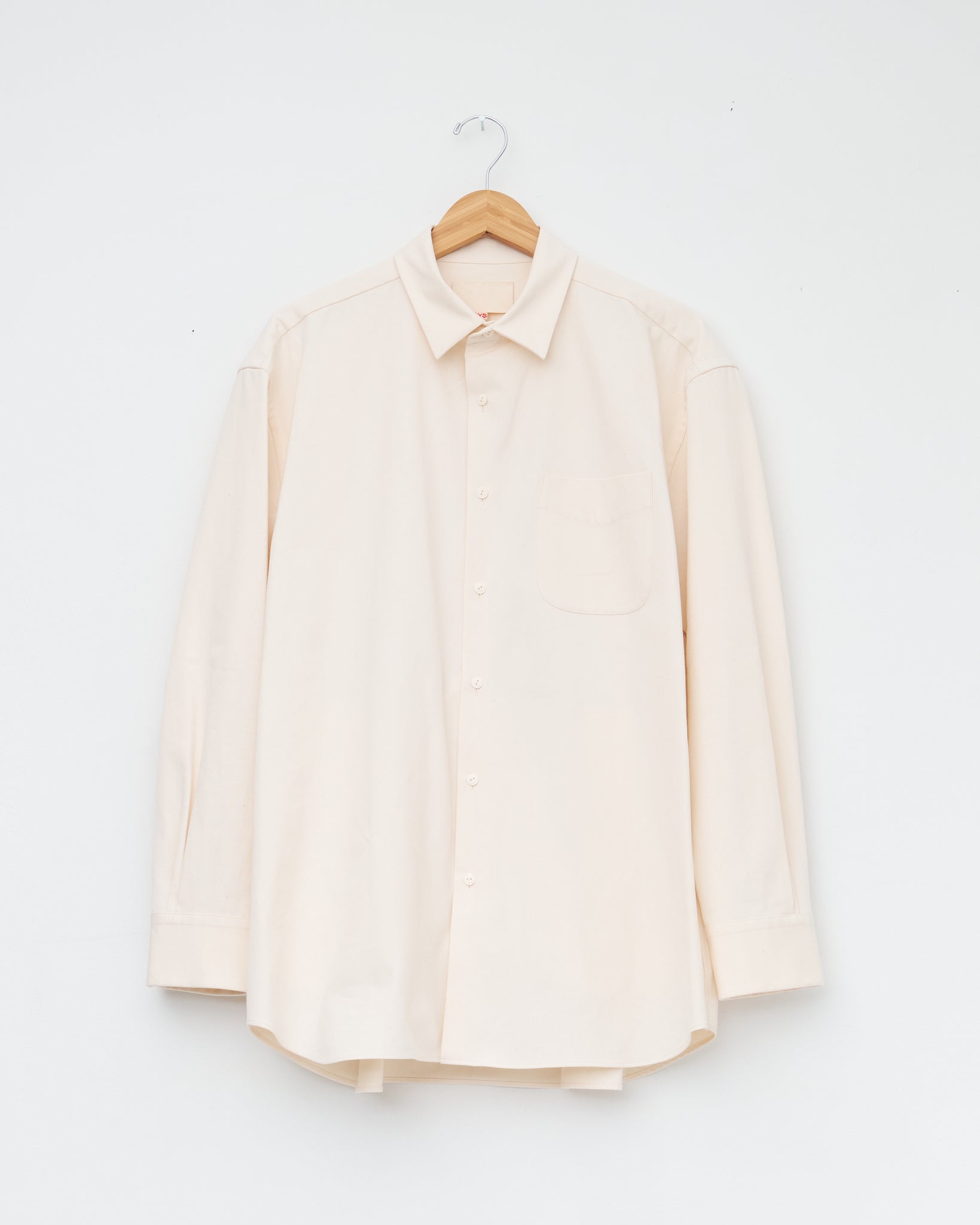 Regular Collar Shirt, Ecru