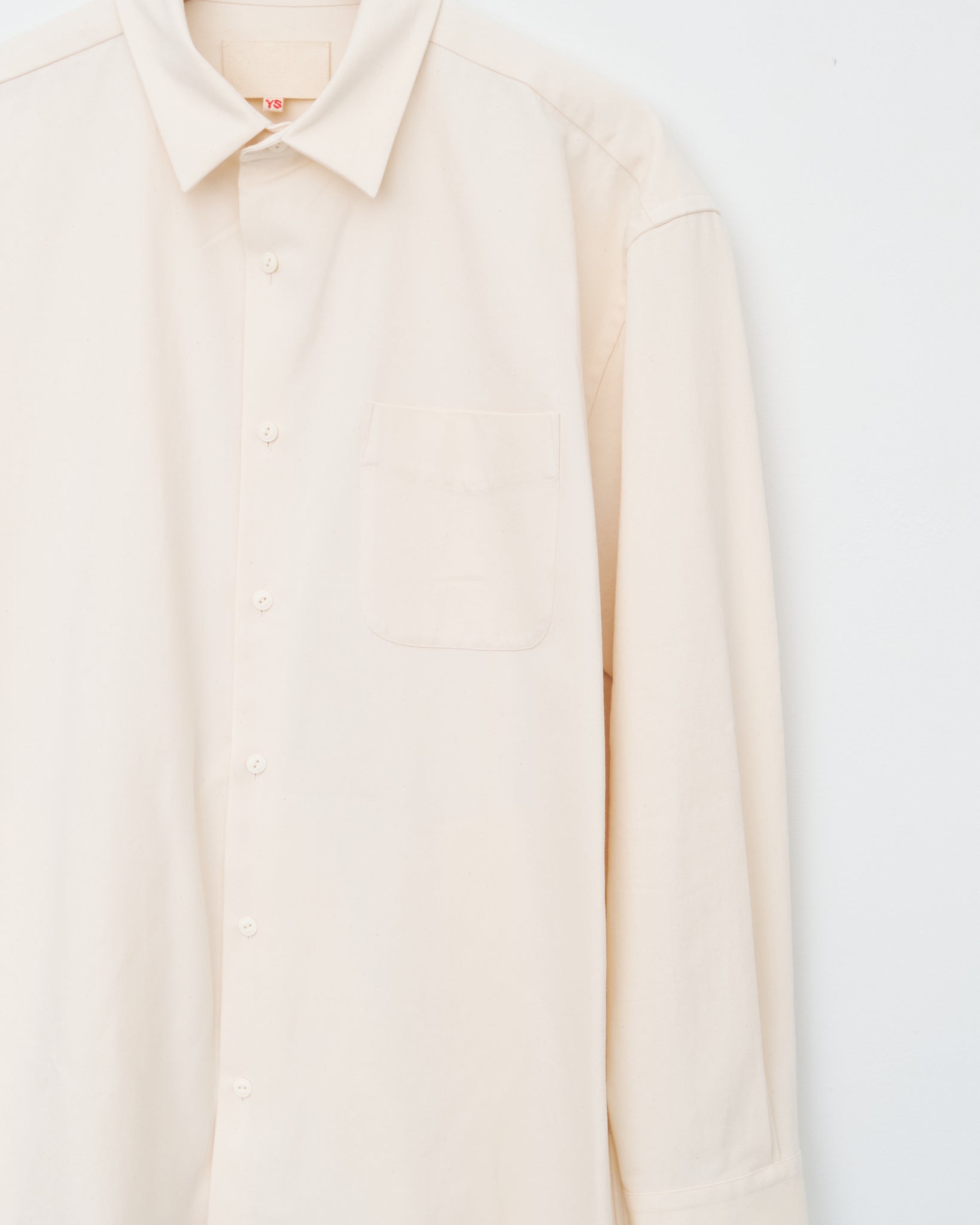 Regular Collar Shirt, Ecru