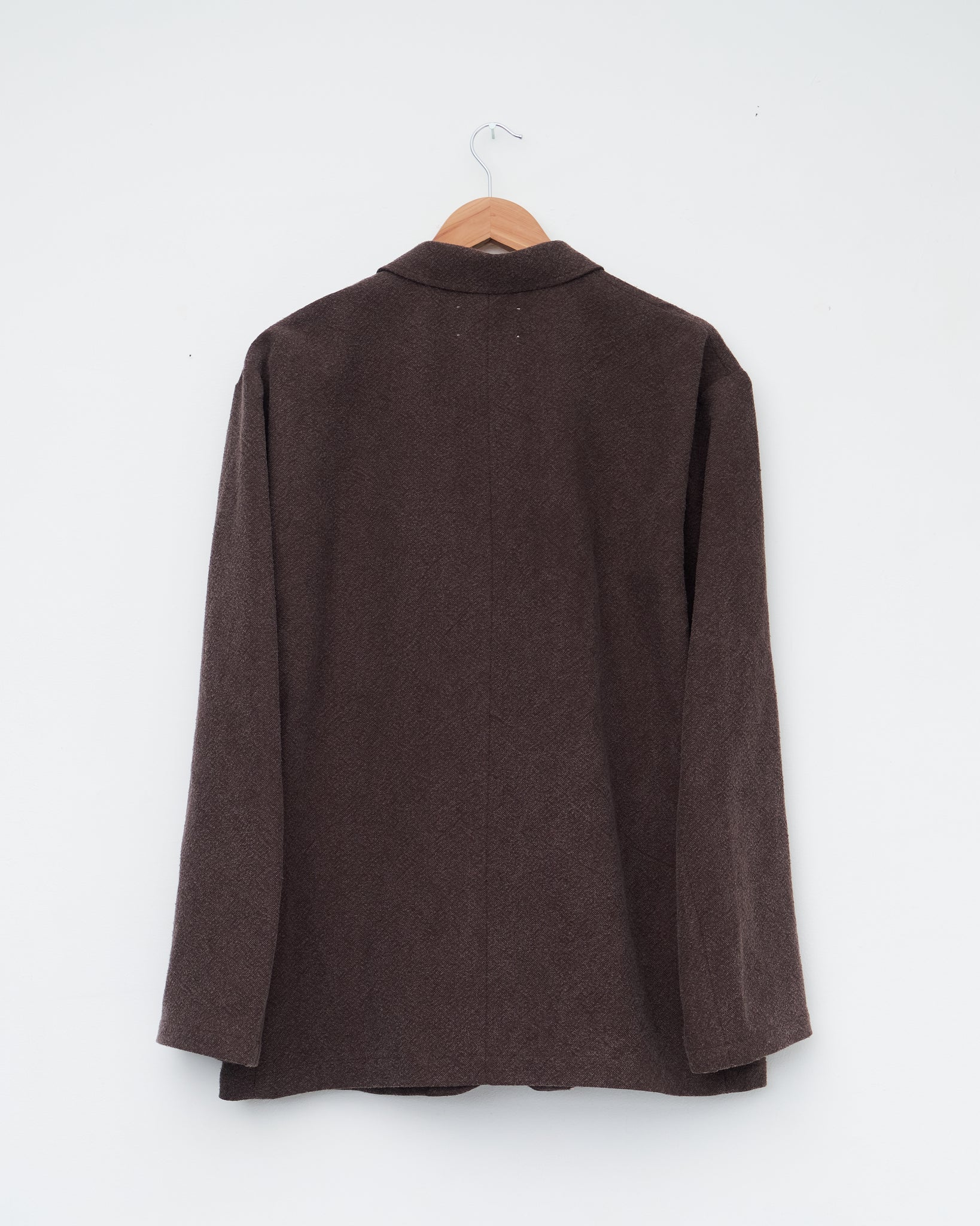 Silk / Linen Work Jacket, Brown