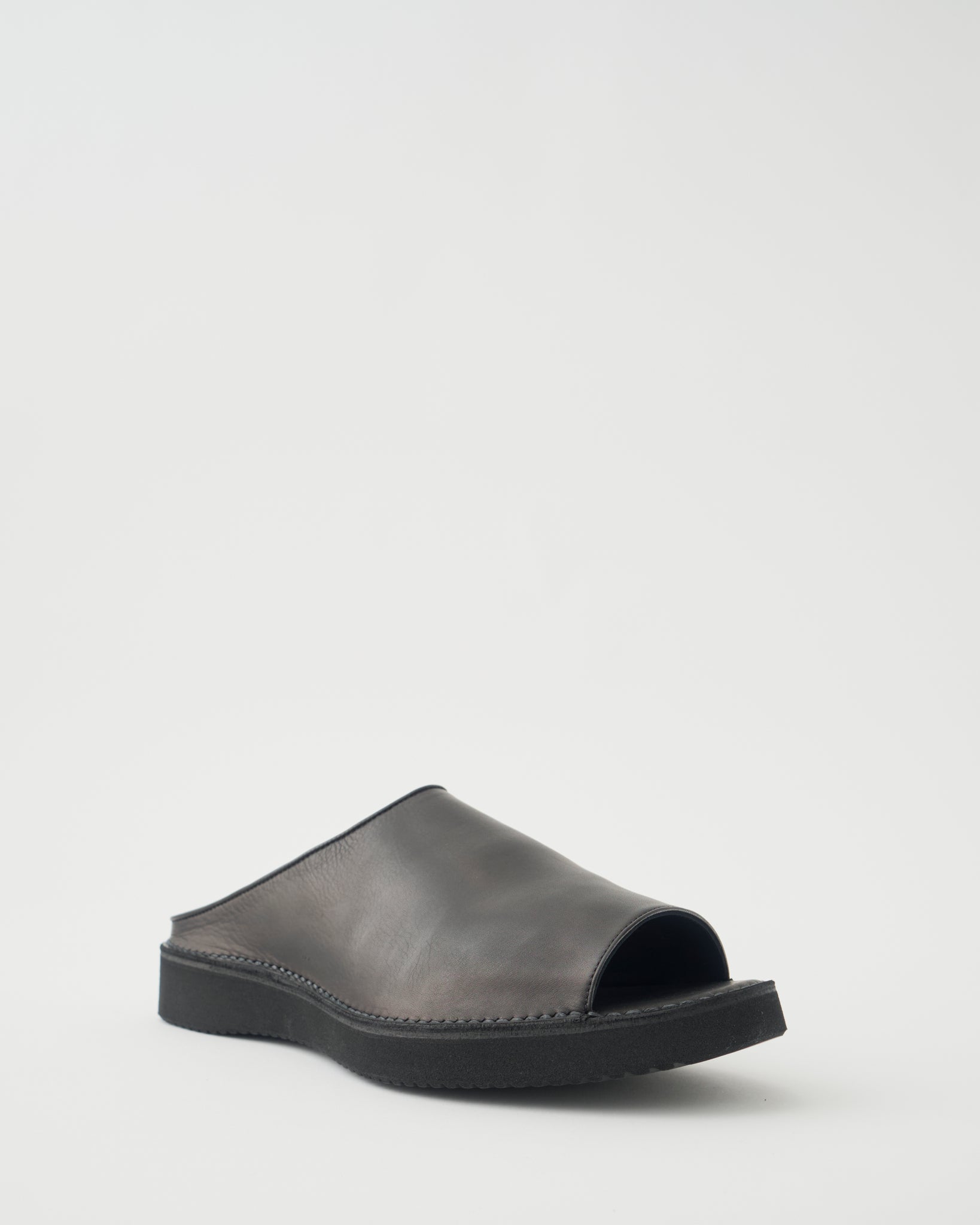 Cow Leather Sandals, Black