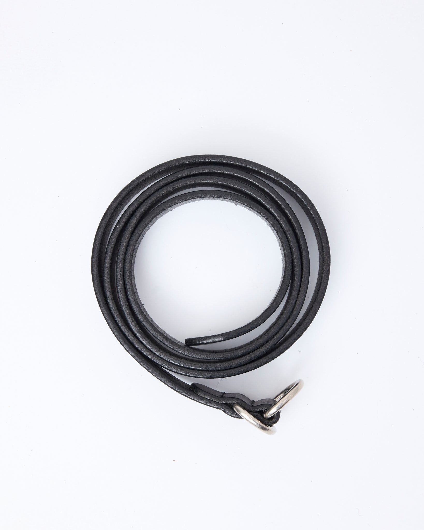 Ring Belt Slim, Black × Silver