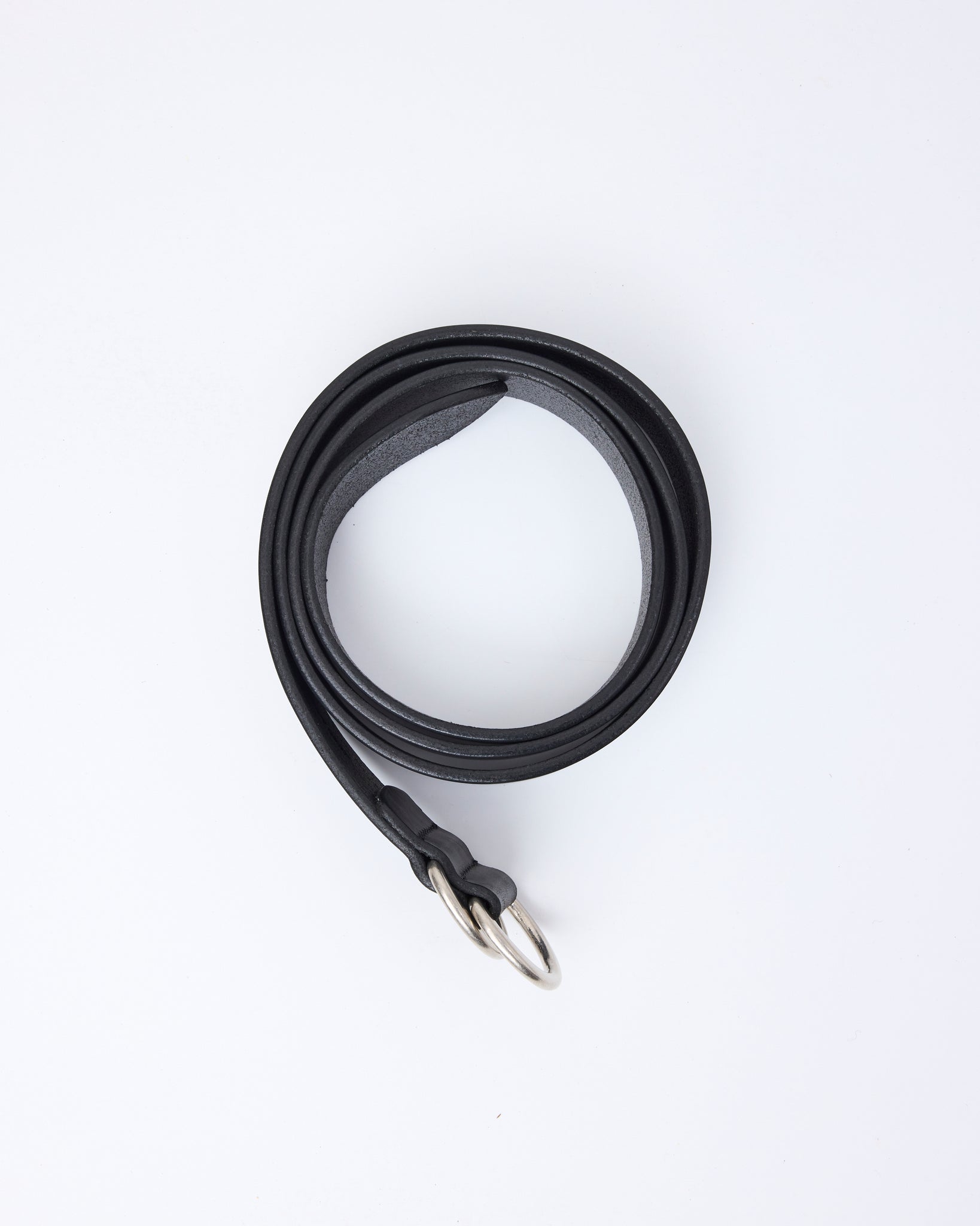 Ring Belt Wide, Black × Silver