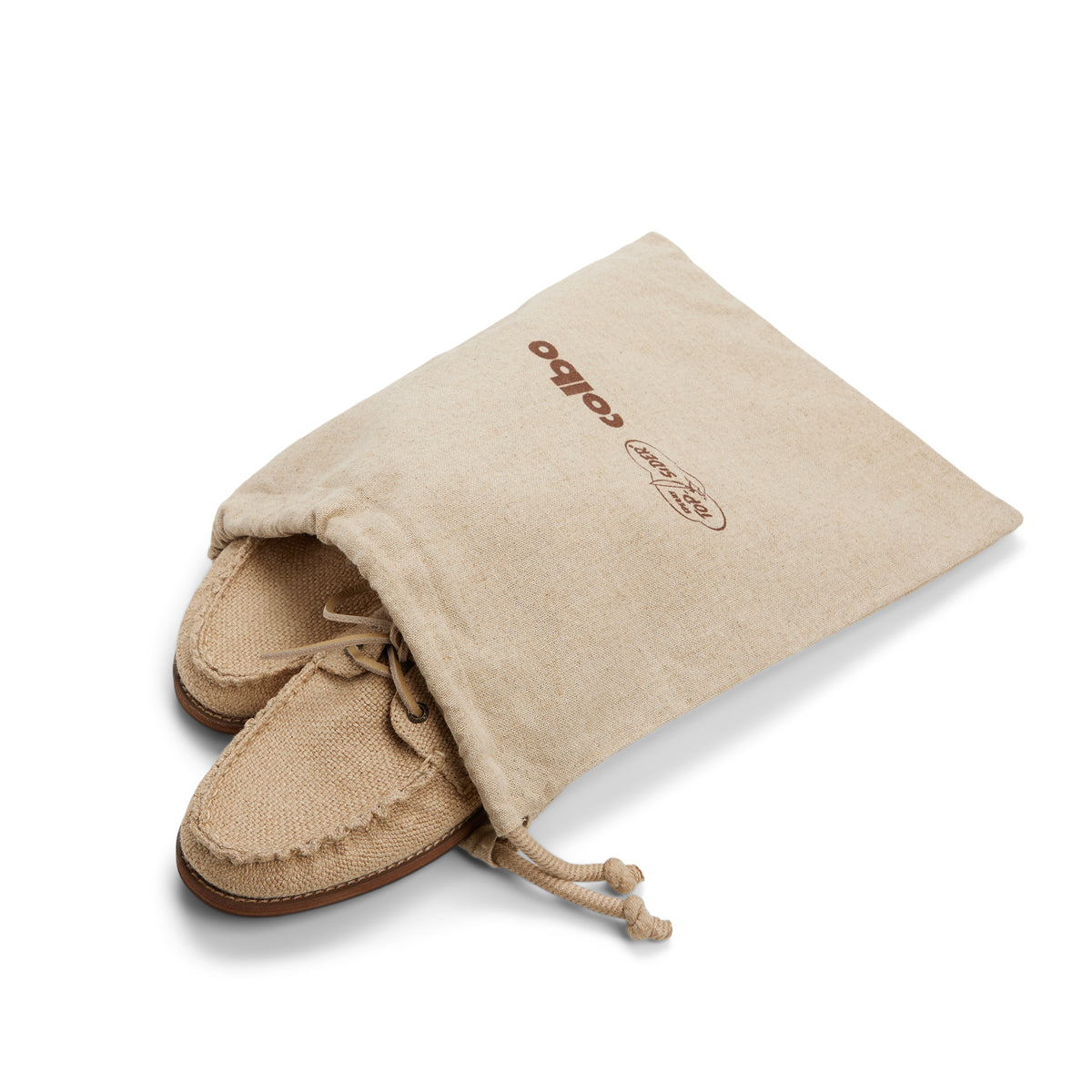 Sperry x Colbo Authentic Original 2-Eye boat shoe in natural jute, in Colbo x Sperry dust bag