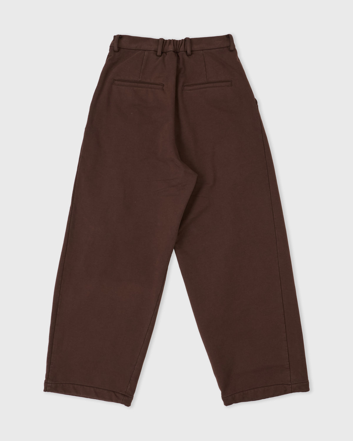 Kanemasa Phil Trousers in brown, back, flat lay