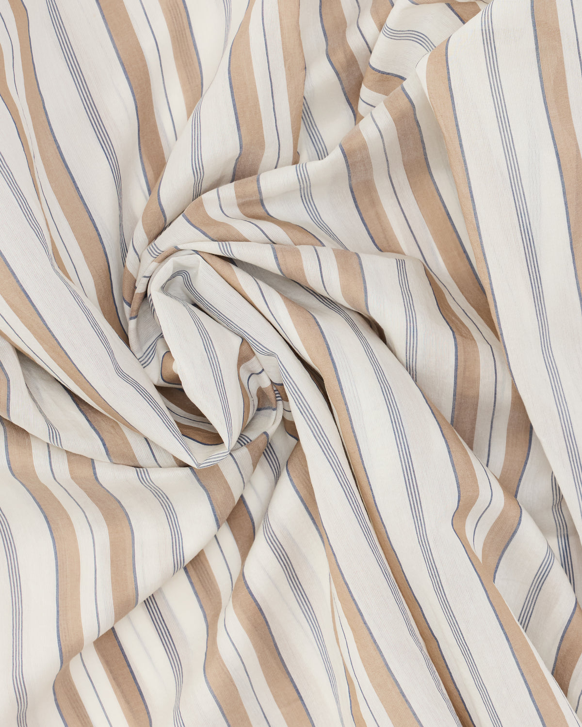 Colbo TK Shirt in multi stripe cotton-silk, striped fabric close-up