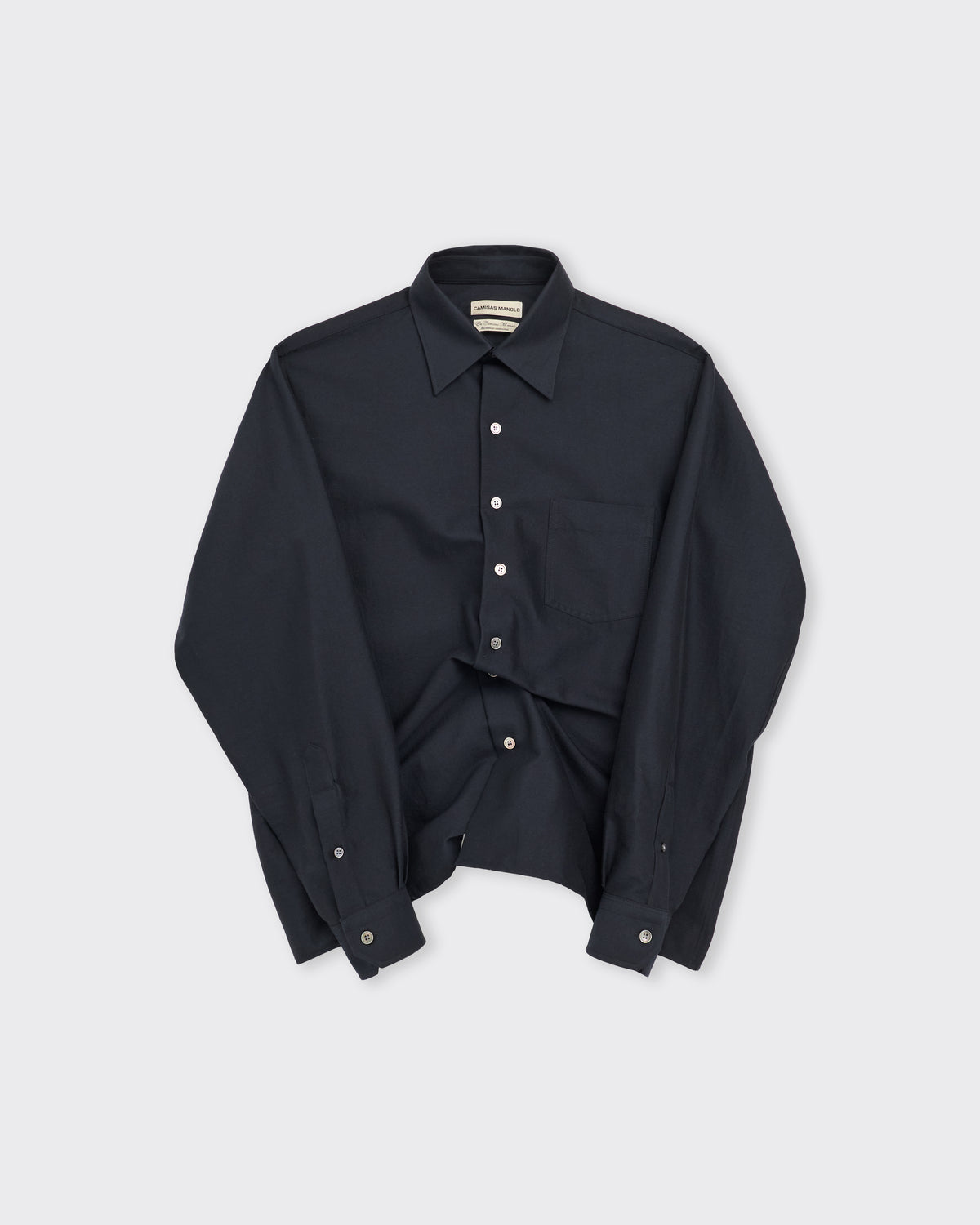 Camisas Manolo Campo Shirt in navy, three-quarter view