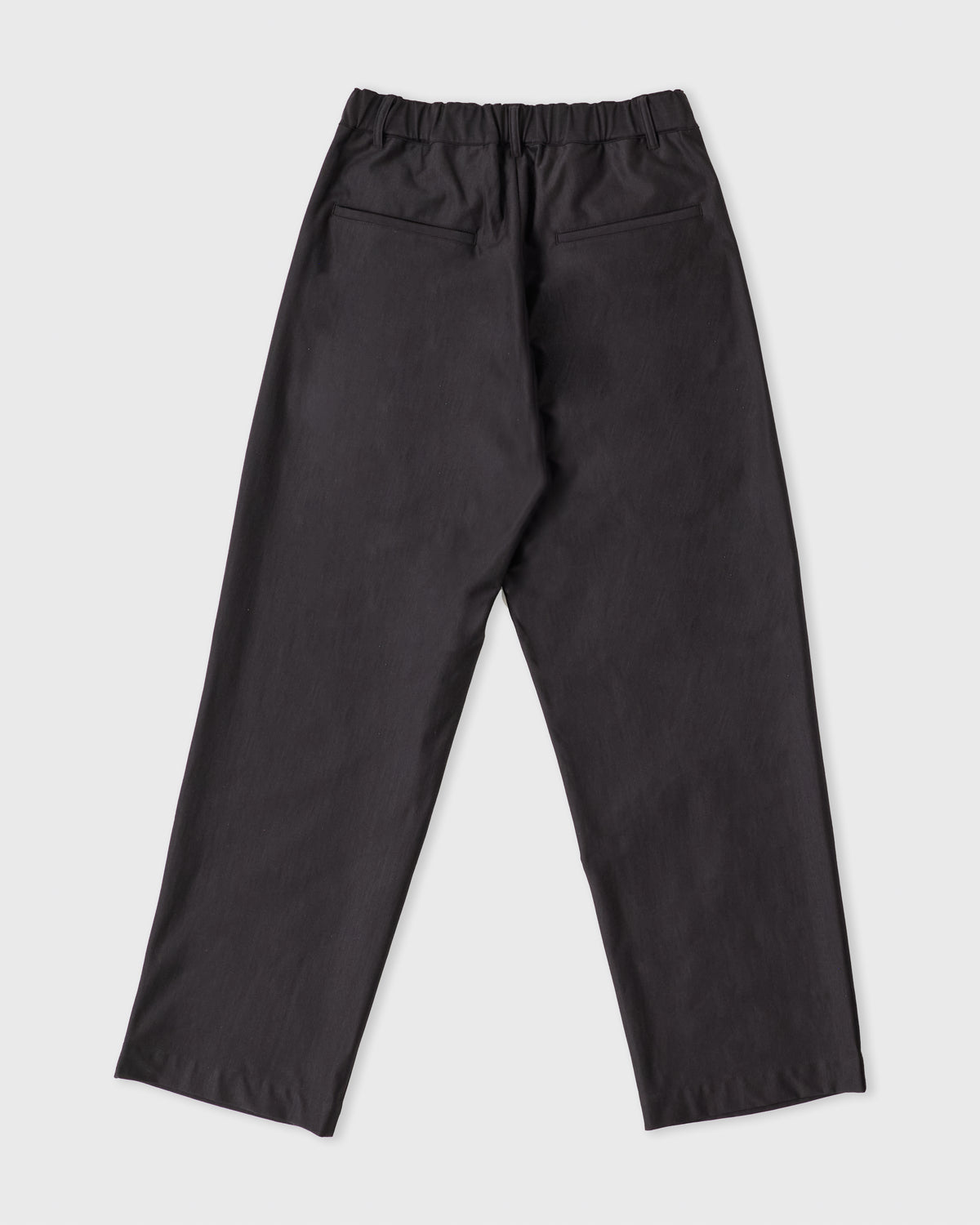 Kanemasa Phil Wool Trousers in brown wool blend, back, flat lay