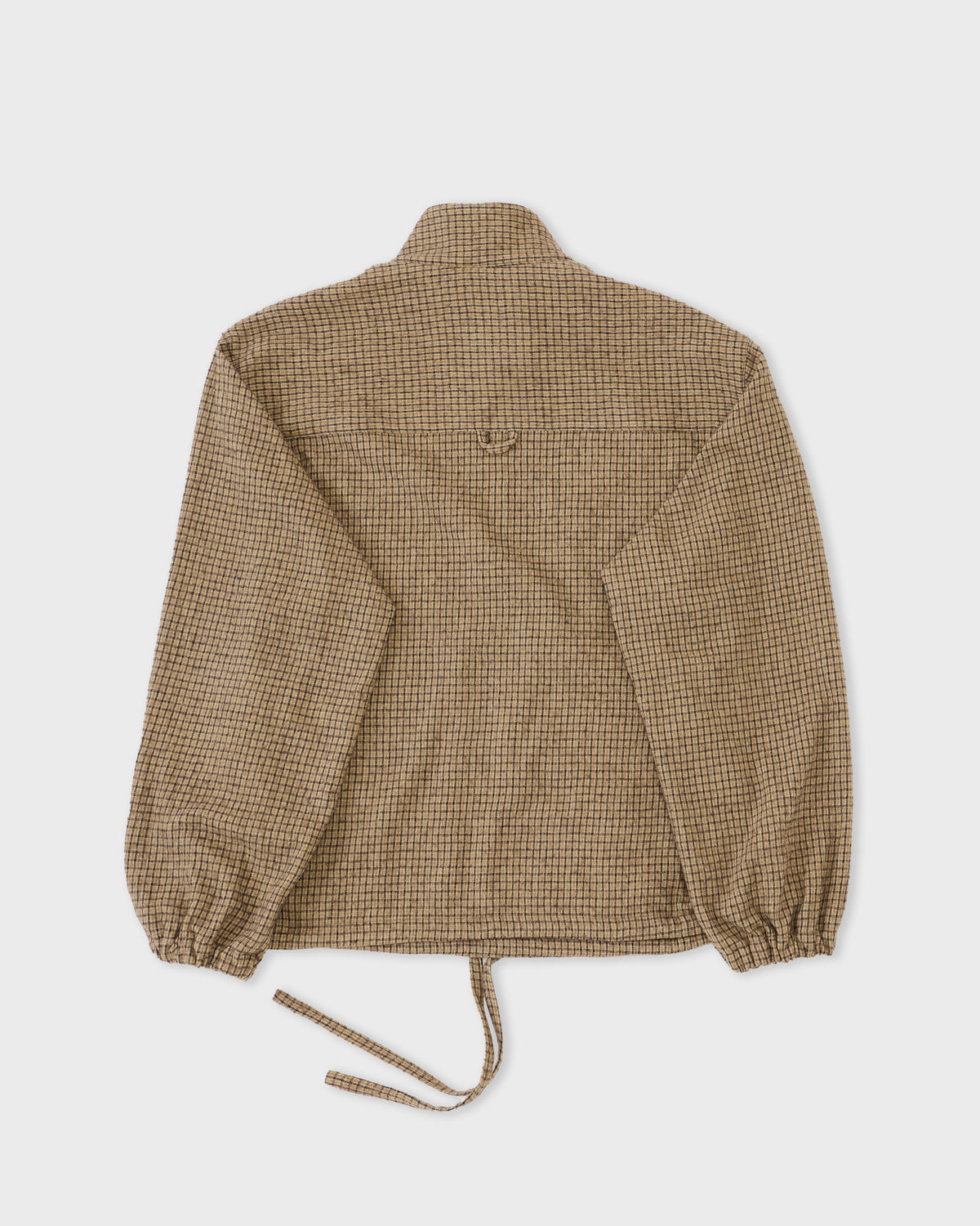 Cawley Miles Pullover in brown check, back